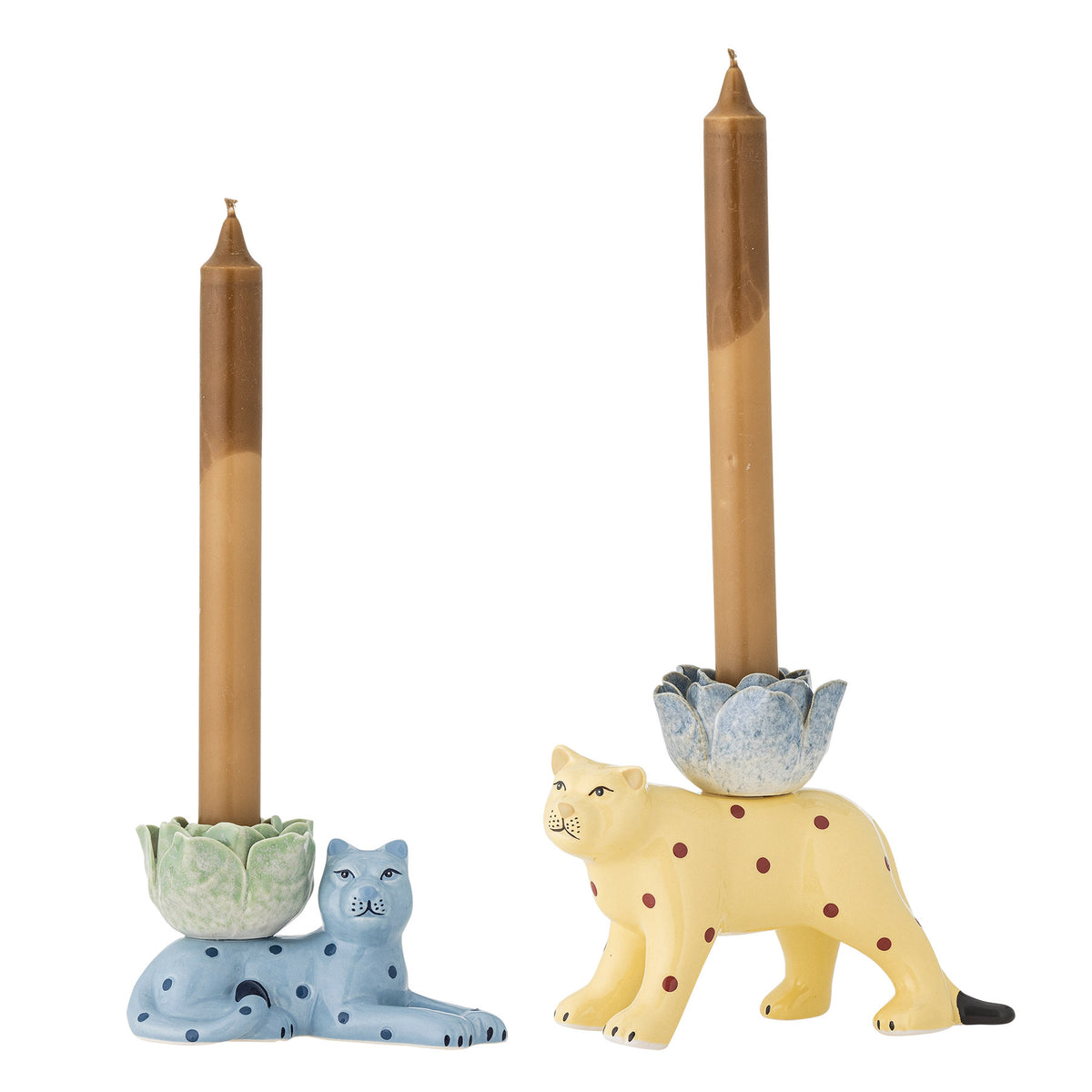 Rory Kerzenhalter, Blau, Steingut in Blau präsentiert im Onlineshop von KAQTU Design AG. Kerzenständer ist von Bloomingville