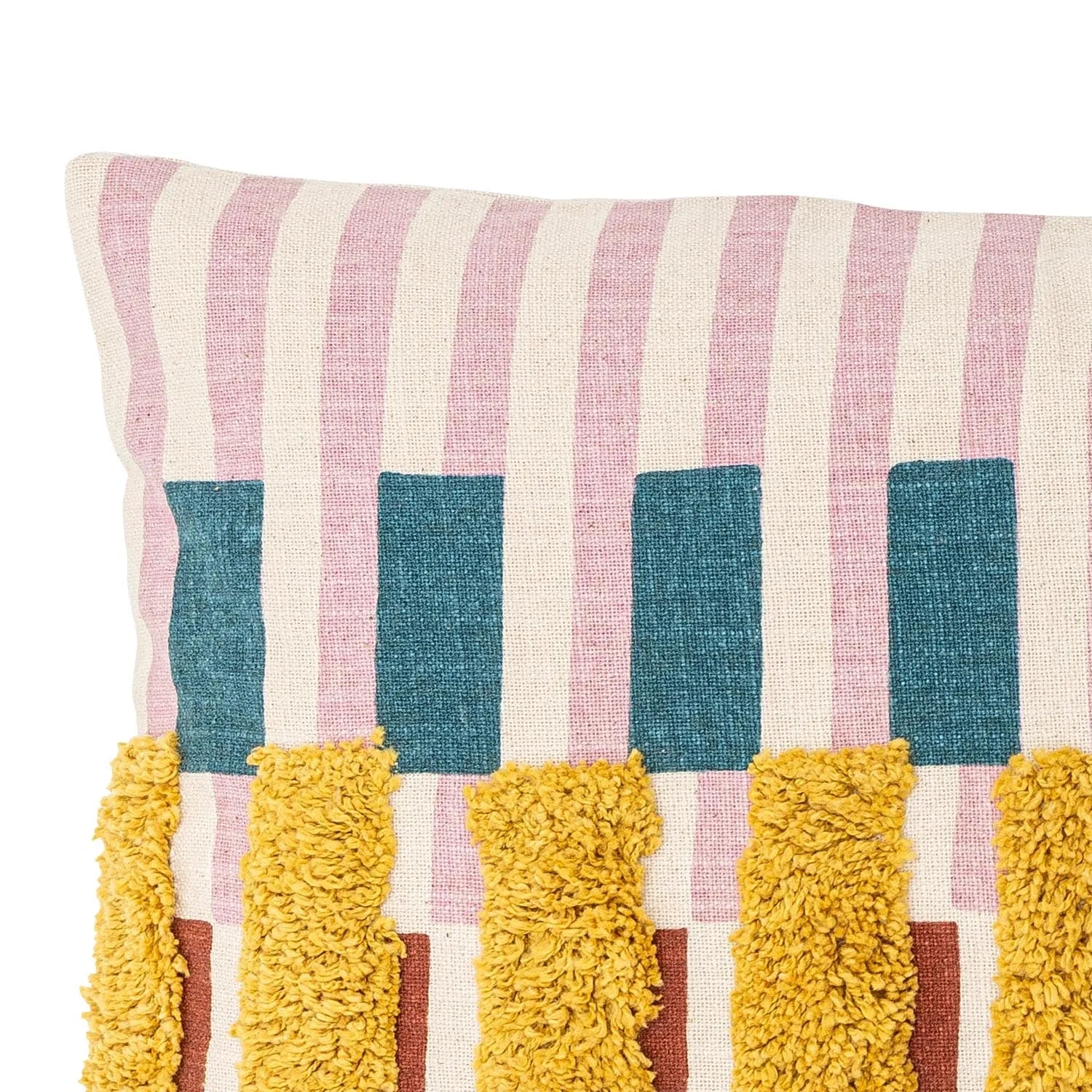 Lane Kissen, Rose, Baumwolle in Rose präsentiert im Onlineshop von KAQTU Design AG. Kissen ist von Bloomingville