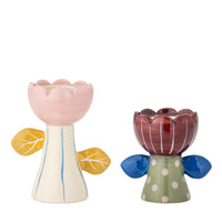 Florita Votive & Candle Holder, Bunt, Steingut