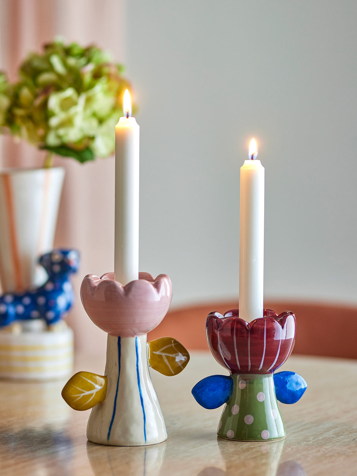 Florita Votive & Candle Holder, Bunt, Steingut in Multi präsentiert im Onlineshop von KAQTU Design AG. Kerzenständer ist von Bloomingville