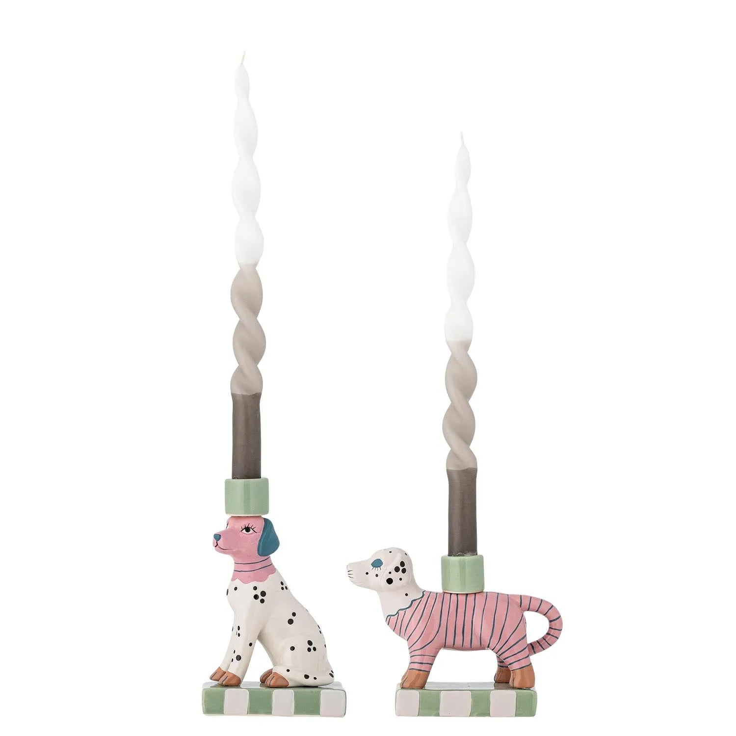 Doglie Kerzenhalter, Rose, Steingut in Rose präsentiert im Onlineshop von KAQTU Design AG. Kerzenständer ist von Bloomingville