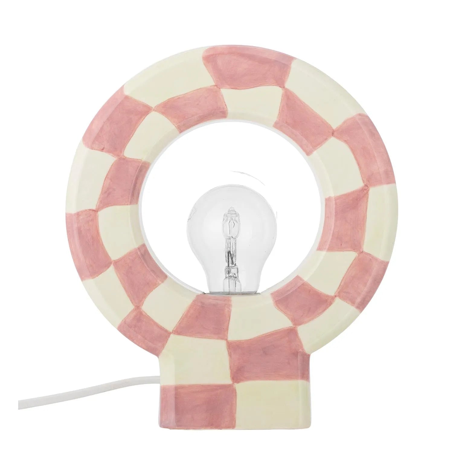 Vialini Tischlampe, Rose, Steingut in Rose präsentiert im Onlineshop von KAQTU Design AG. Tischleuchte ist von Bloomingville