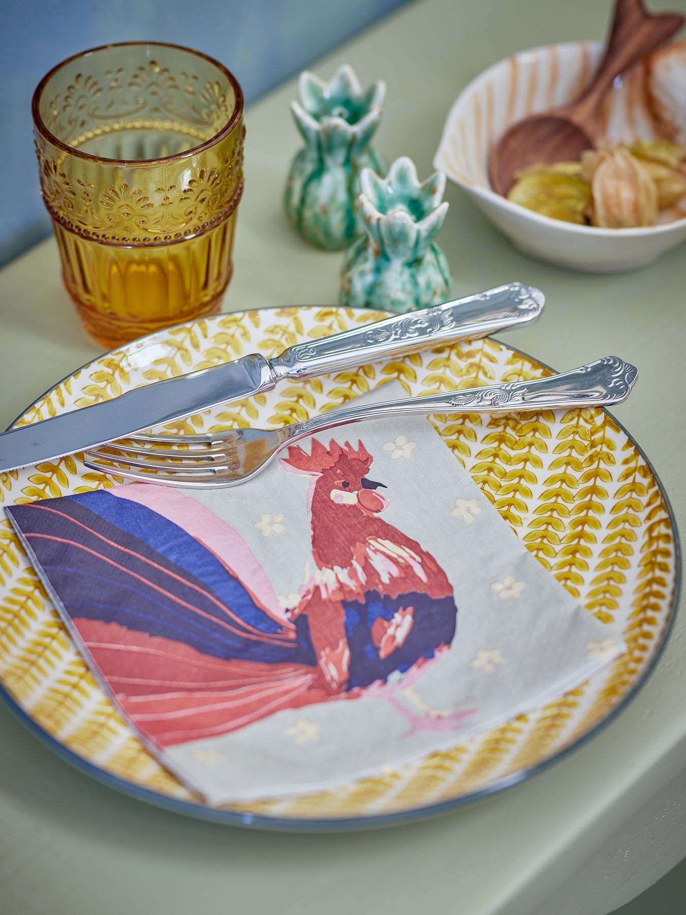 Hanaia Serviette, Grün, FSC® Mix, Papier in Grün präsentiert im Onlineshop von KAQTU Design AG. Servietten ist von Creative Collection
