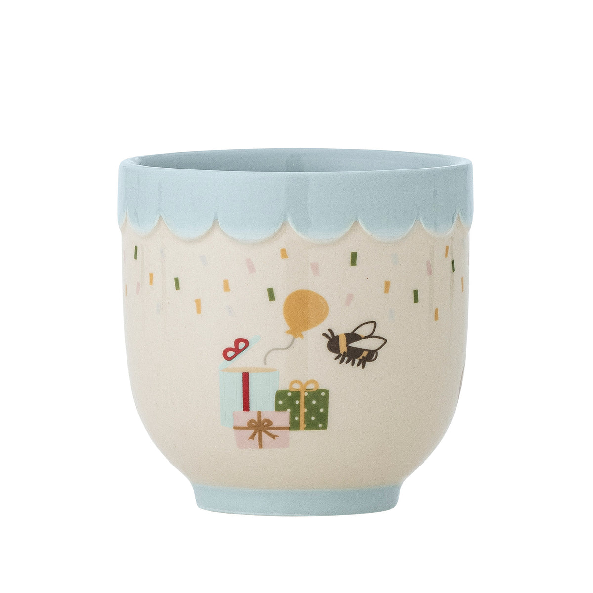 Celebrate Tasse, Blau, Steingut in Blau präsentiert im Onlineshop von KAQTU Design AG. Tasse ist von Bloomingville Mini