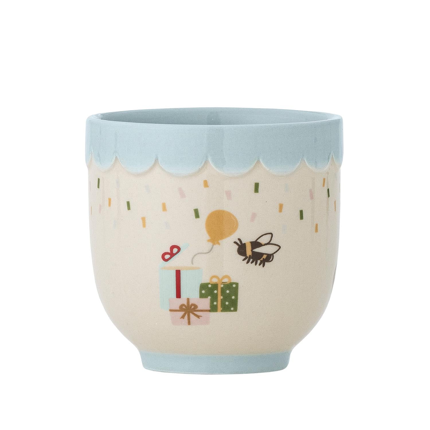 Celebrate Tasse, Blau, Steingut in Blau präsentiert im Onlineshop von KAQTU Design AG. Tasse ist von Bloomingville Mini