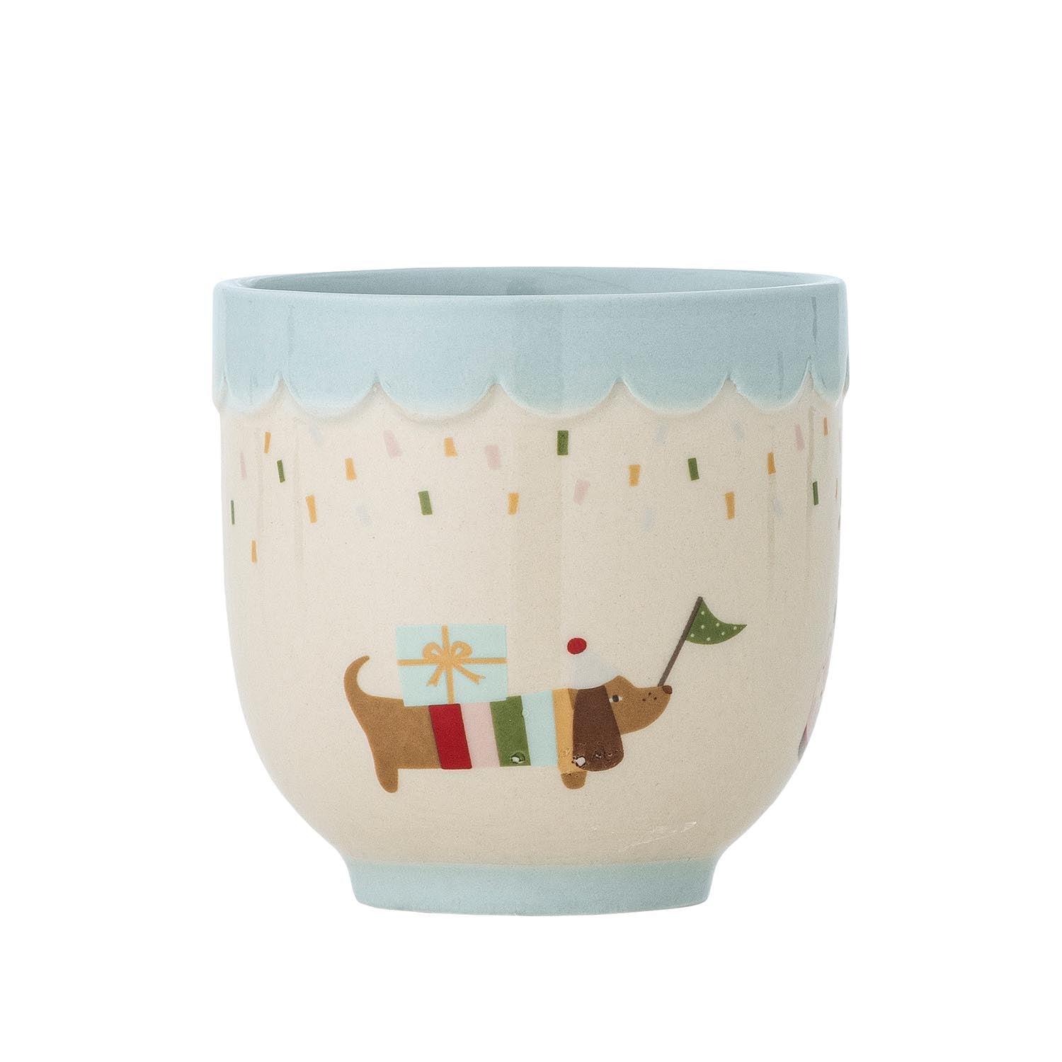 Celebrate Tasse, Blau, Steingut in Blau präsentiert im Onlineshop von KAQTU Design AG. Tasse ist von Bloomingville Mini