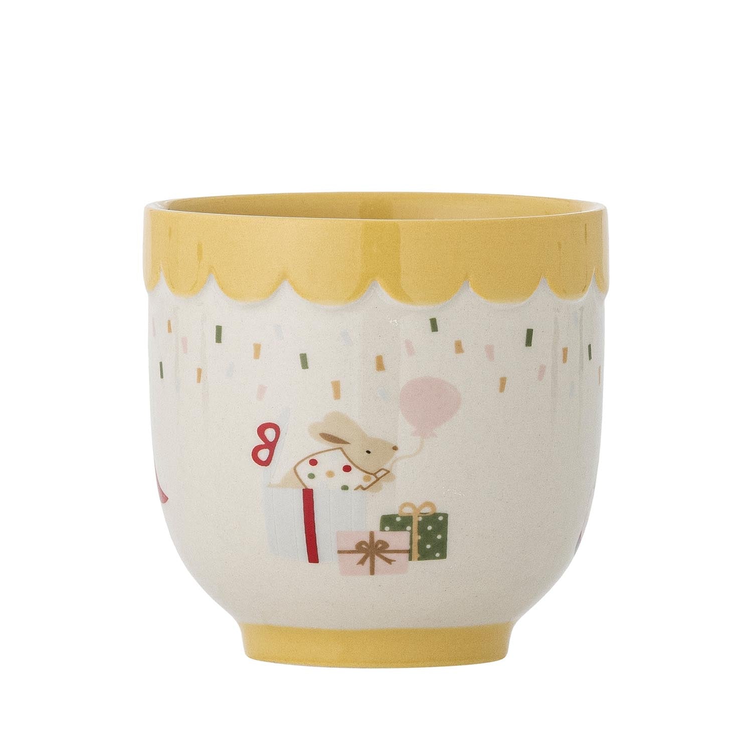 Celebrate Tasse, Gelb, Steingut in Gelb präsentiert im Onlineshop von KAQTU Design AG. Tasse ist von Bloomingville Mini