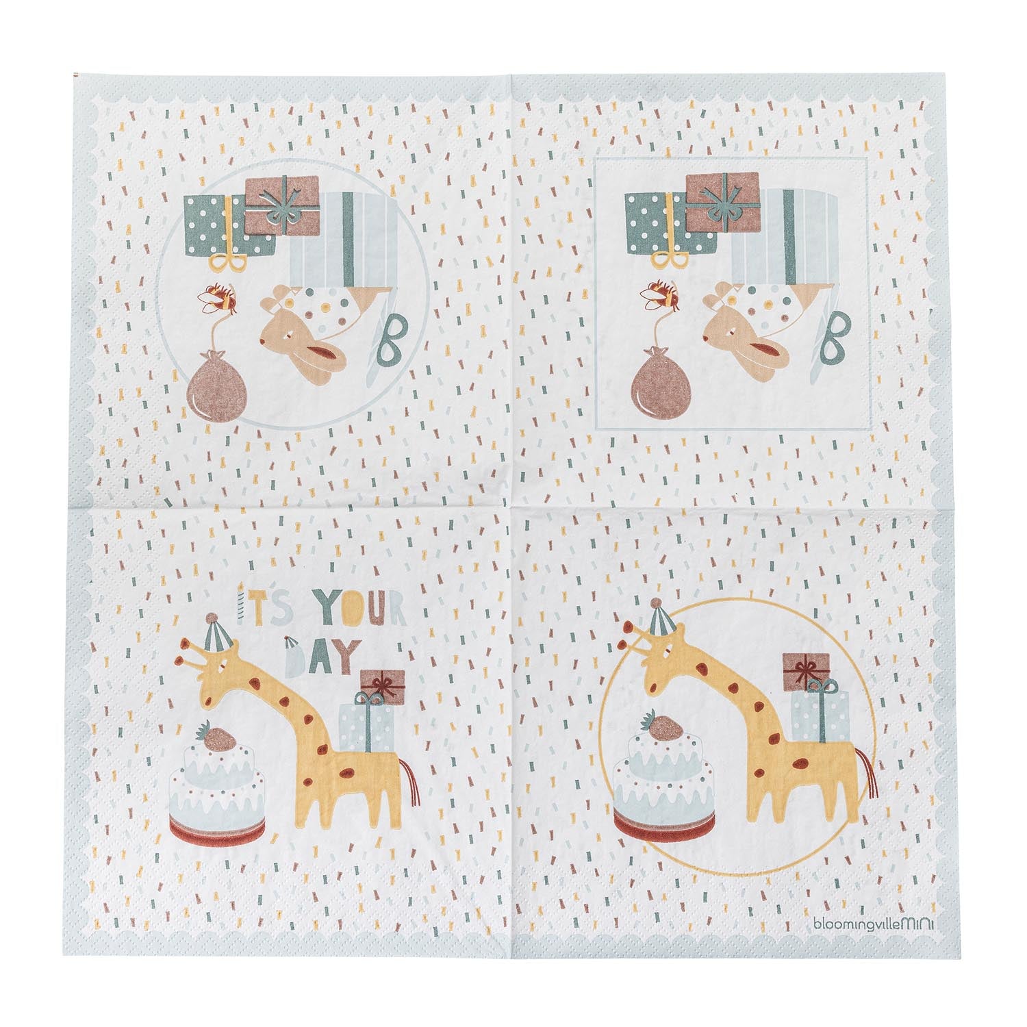 Celebrate Serviette, Blau, FSC® Mix, Papier in Blau präsentiert im Onlineshop von KAQTU Design AG. Servietten ist von Bloomingville Mini