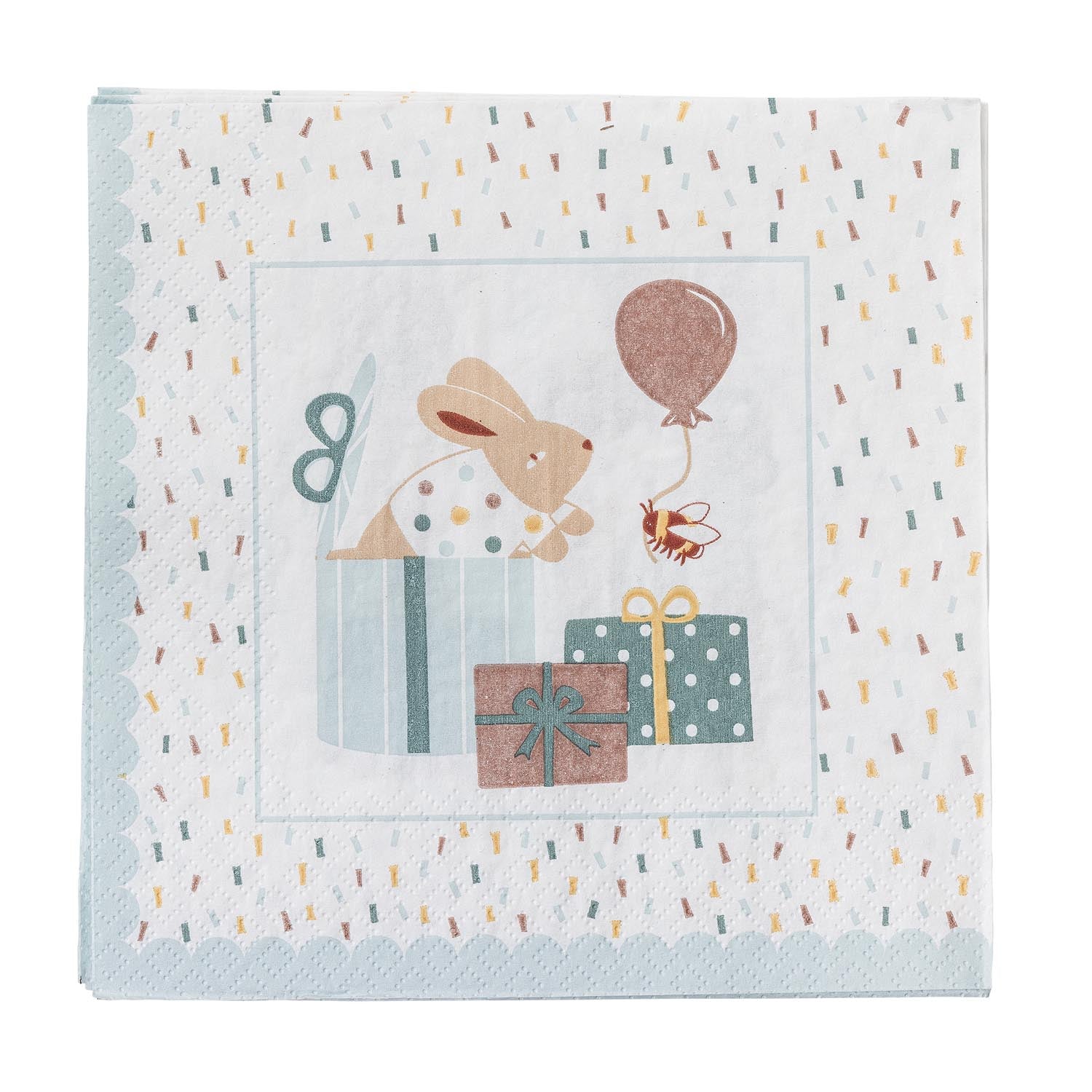 Celebrate Serviette, Blau, FSC® Mix, Papier in Blau präsentiert im Onlineshop von KAQTU Design AG. Servietten ist von Bloomingville Mini