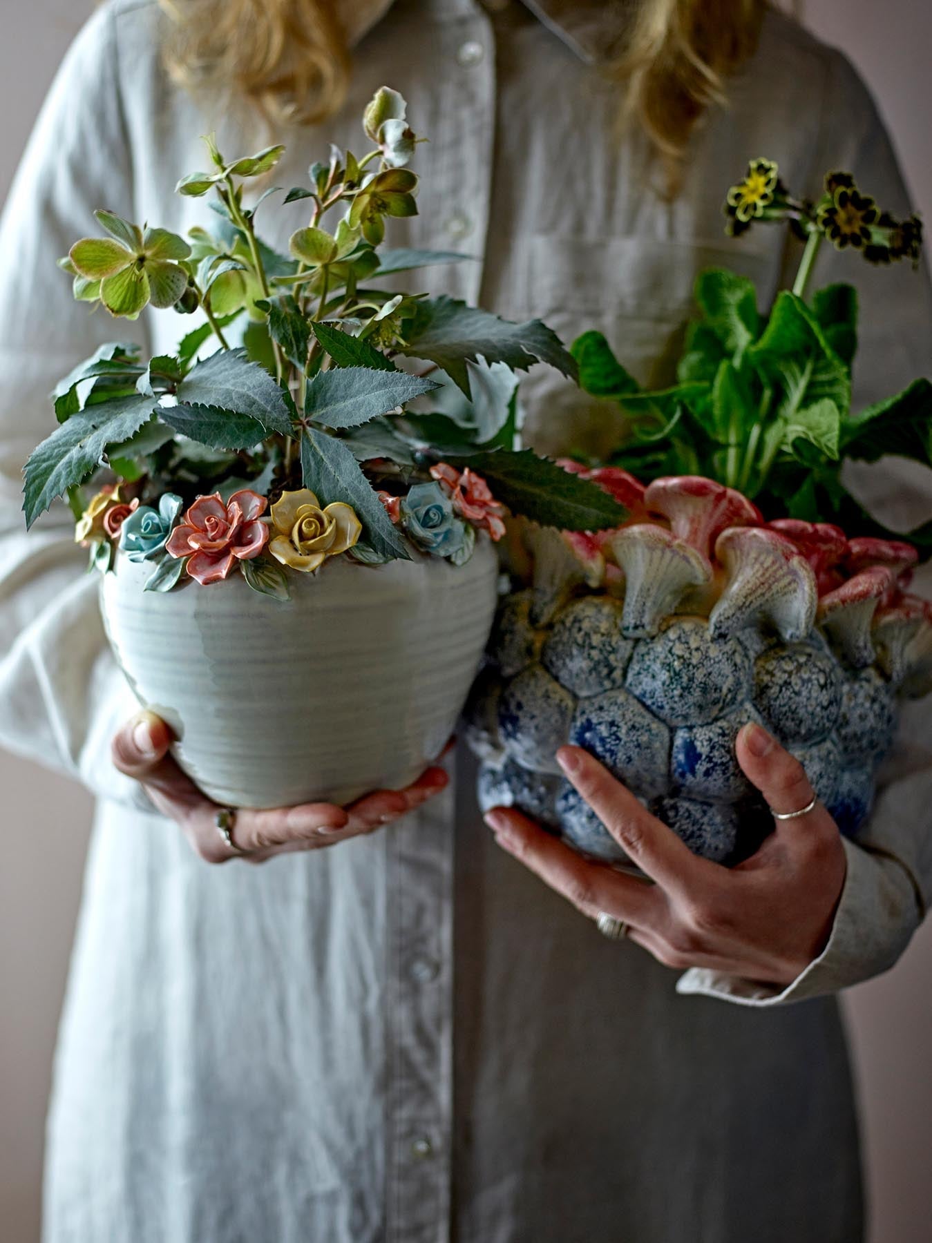 Eanna Blumentopf, Rose, Steingut in Rose präsentiert im Onlineshop von KAQTU Design AG. Blumentopf ist von Creative Collection