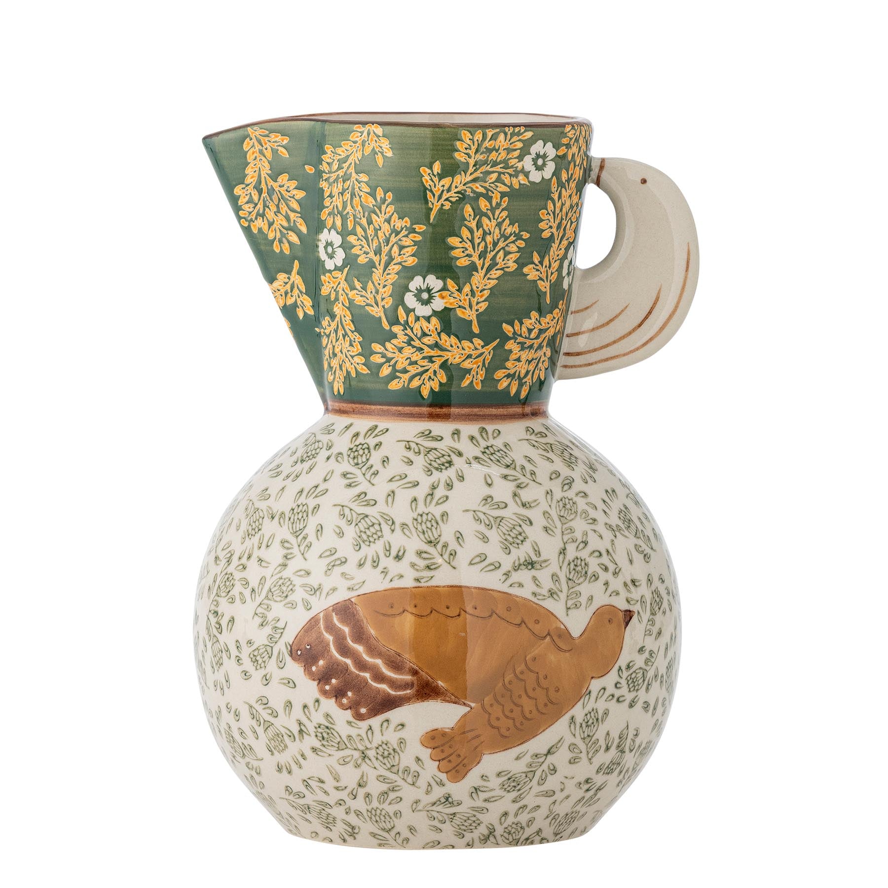 Hezha Krug, Grün, Steingut in Green präsentiert im Onlineshop von KAQTU Design AG. Kanne ist von Bloomingville
