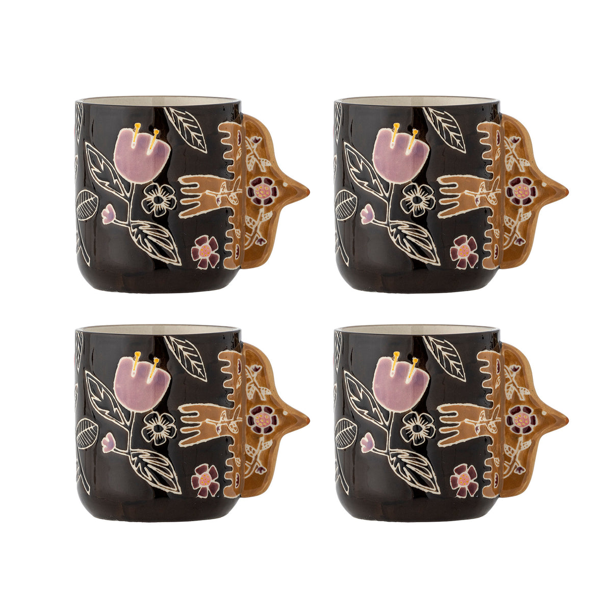 Vivielle Tasse, Bunt, Steingut in Multi präsentiert im Onlineshop von KAQTU Design AG. Tasse ist von Bloomingville