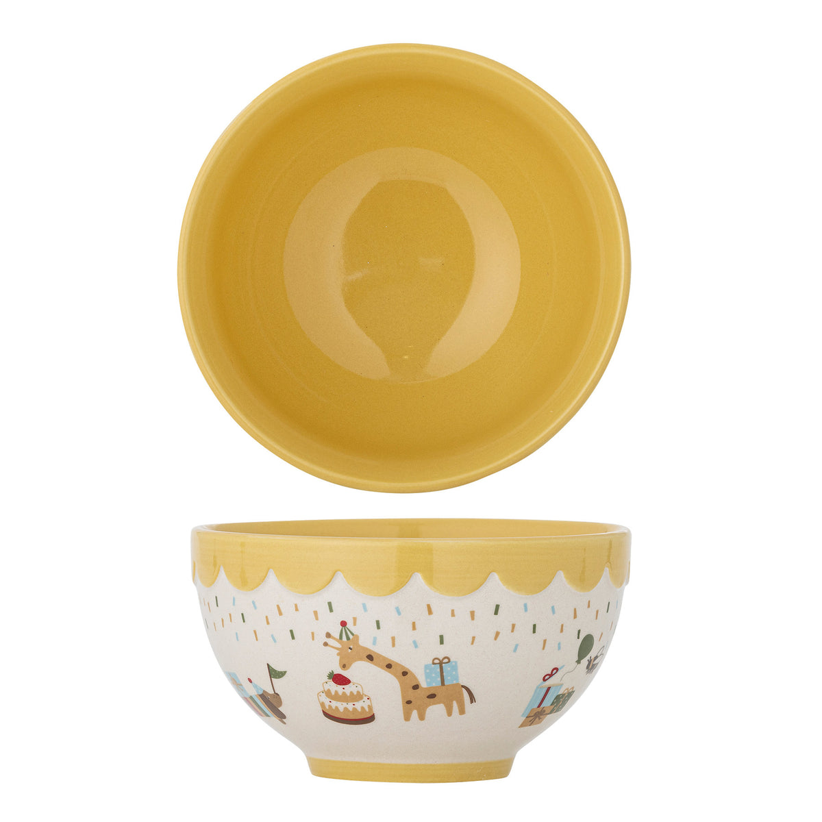 Celebrate Schale, Gelb, Steingut in Gelb präsentiert im Onlineshop von KAQTU Design AG. Schale ist von Bloomingville Mini