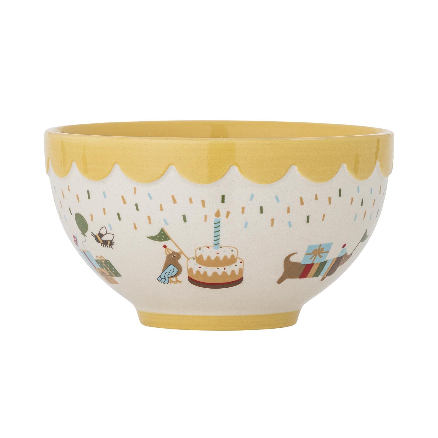 Celebrate Schale, Gelb, Steingut in Gelb präsentiert im Onlineshop von KAQTU Design AG. Schale ist von Bloomingville Mini