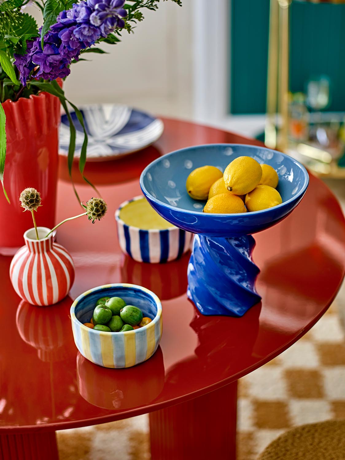 Phoenix Schale, Bunt, Steingut in Multi präsentiert im Onlineshop von KAQTU Design AG. Schale ist von Bloomingville