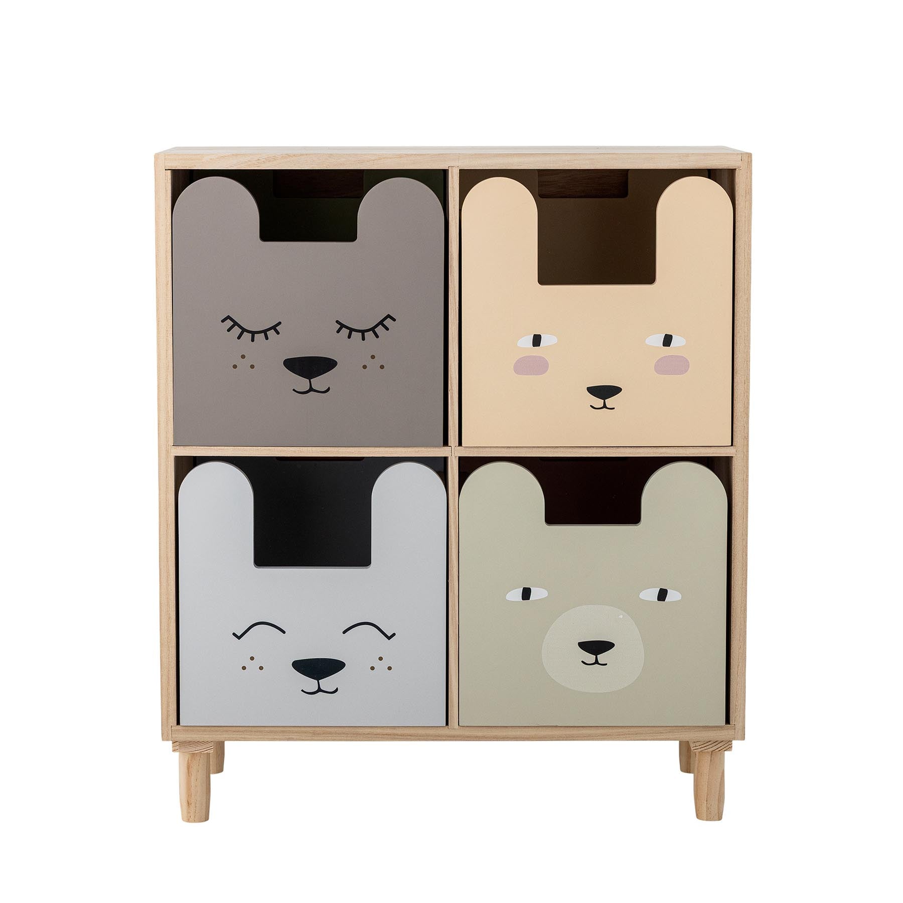 Calle Bücherregal mit Schubladen, Bunt, Paulownia in Multi präsentiert im Onlineshop von KAQTU Design AG. Bücherregal ist von Bloomingville Mini