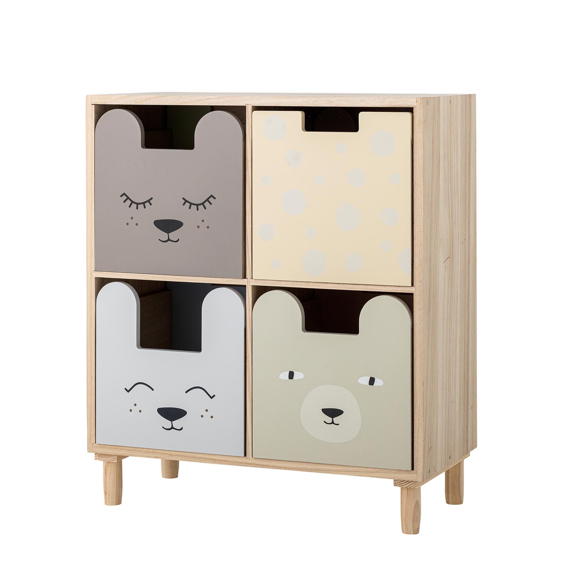 Calle Bücherregal mit Schubladen, Bunt, Paulownia in Multi präsentiert im Onlineshop von KAQTU Design AG. Bücherregal ist von Bloomingville Mini