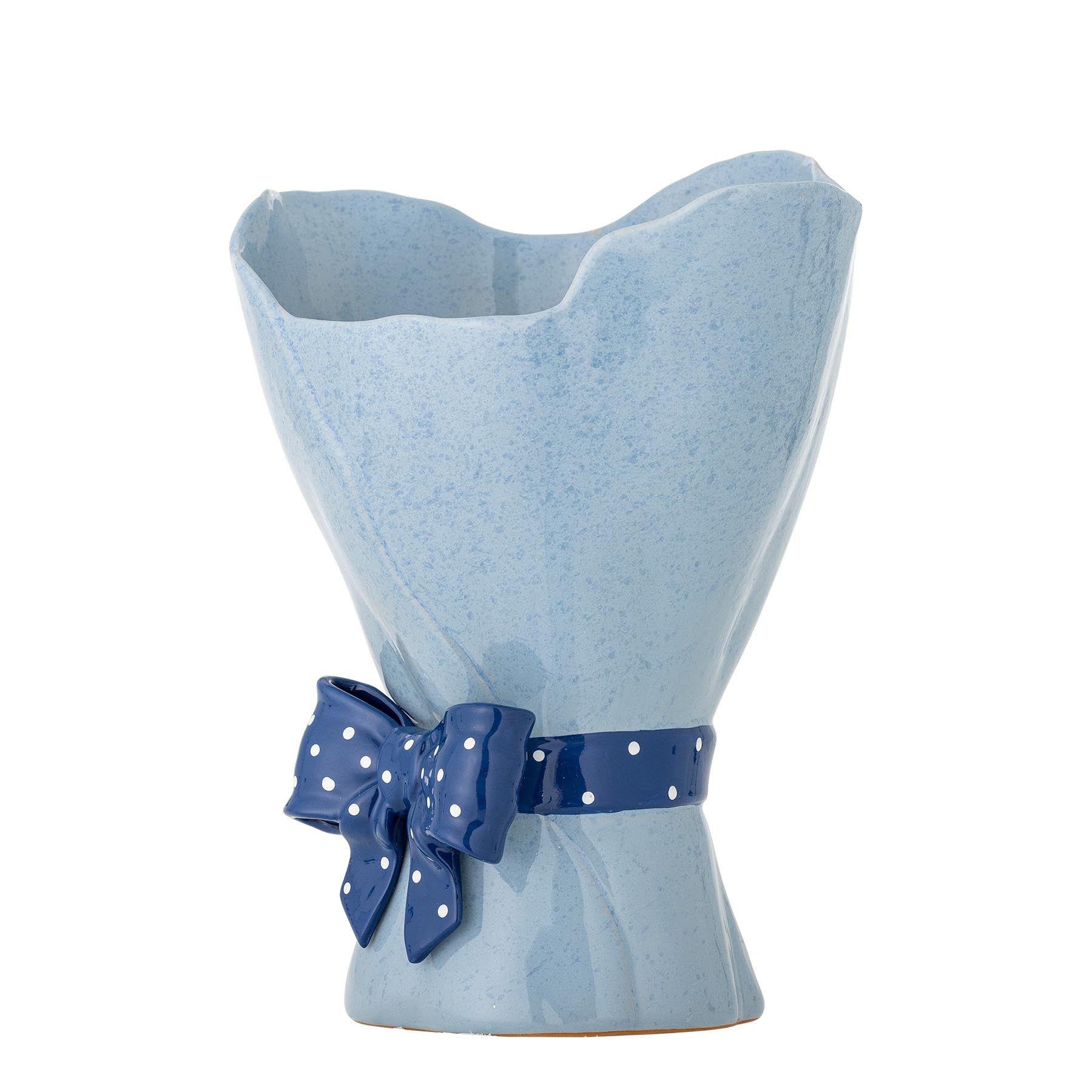 Belivia Vase, Blau, Steingut in Blue präsentiert im Onlineshop von KAQTU Design AG. Vase ist von Bloomingville