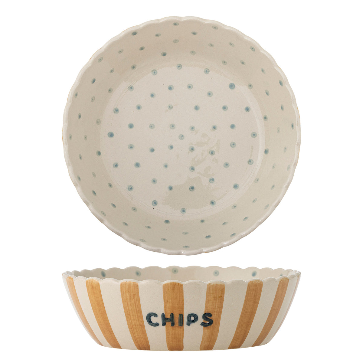 Chip Schale, Bunt, Steingut in Multi präsentiert im Onlineshop von KAQTU Design AG. Schale ist von Bloomingville