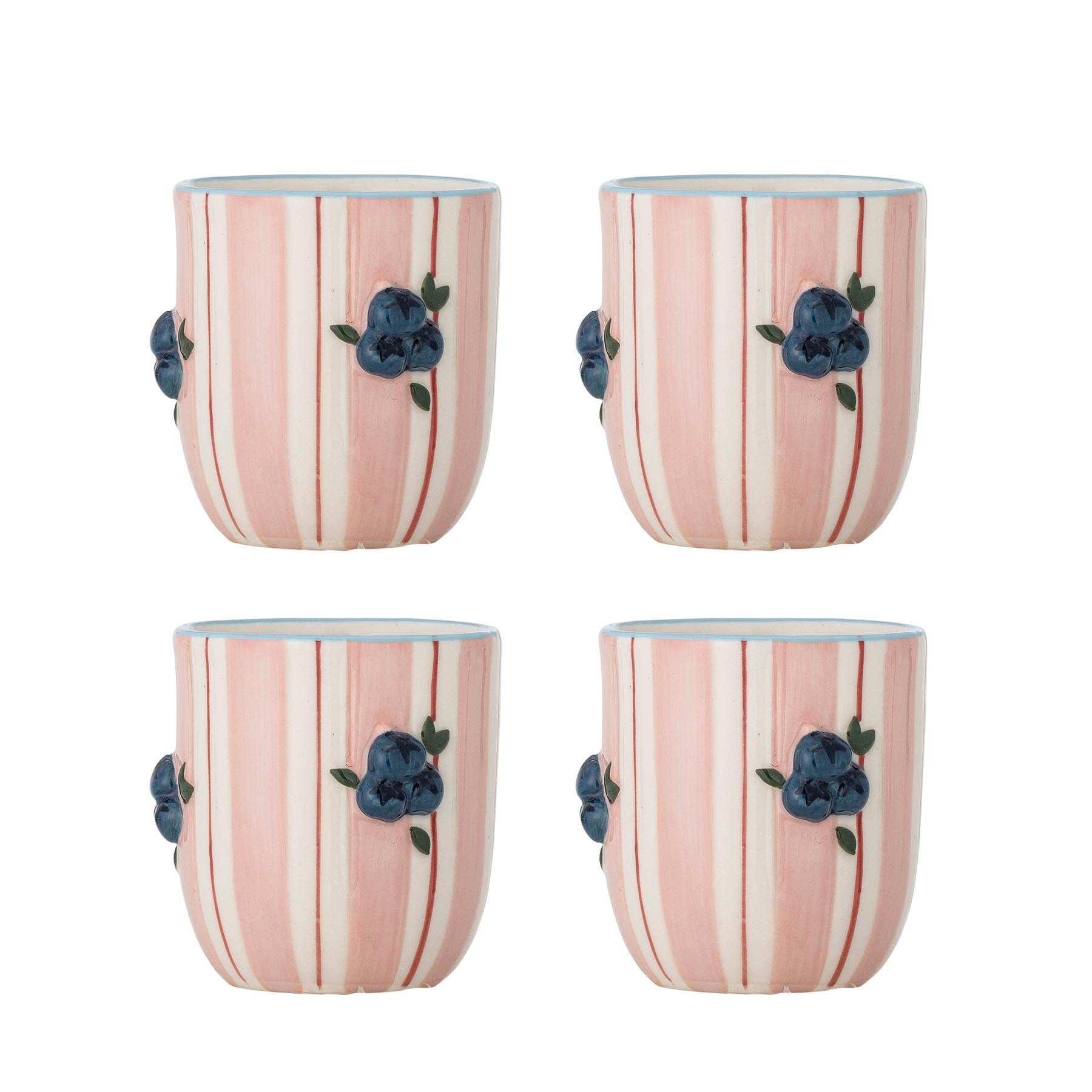 Carry Tasse, Rose, Steingut in Rose präsentiert im Onlineshop von KAQTU Design AG. Tasse ist von Bloomingville