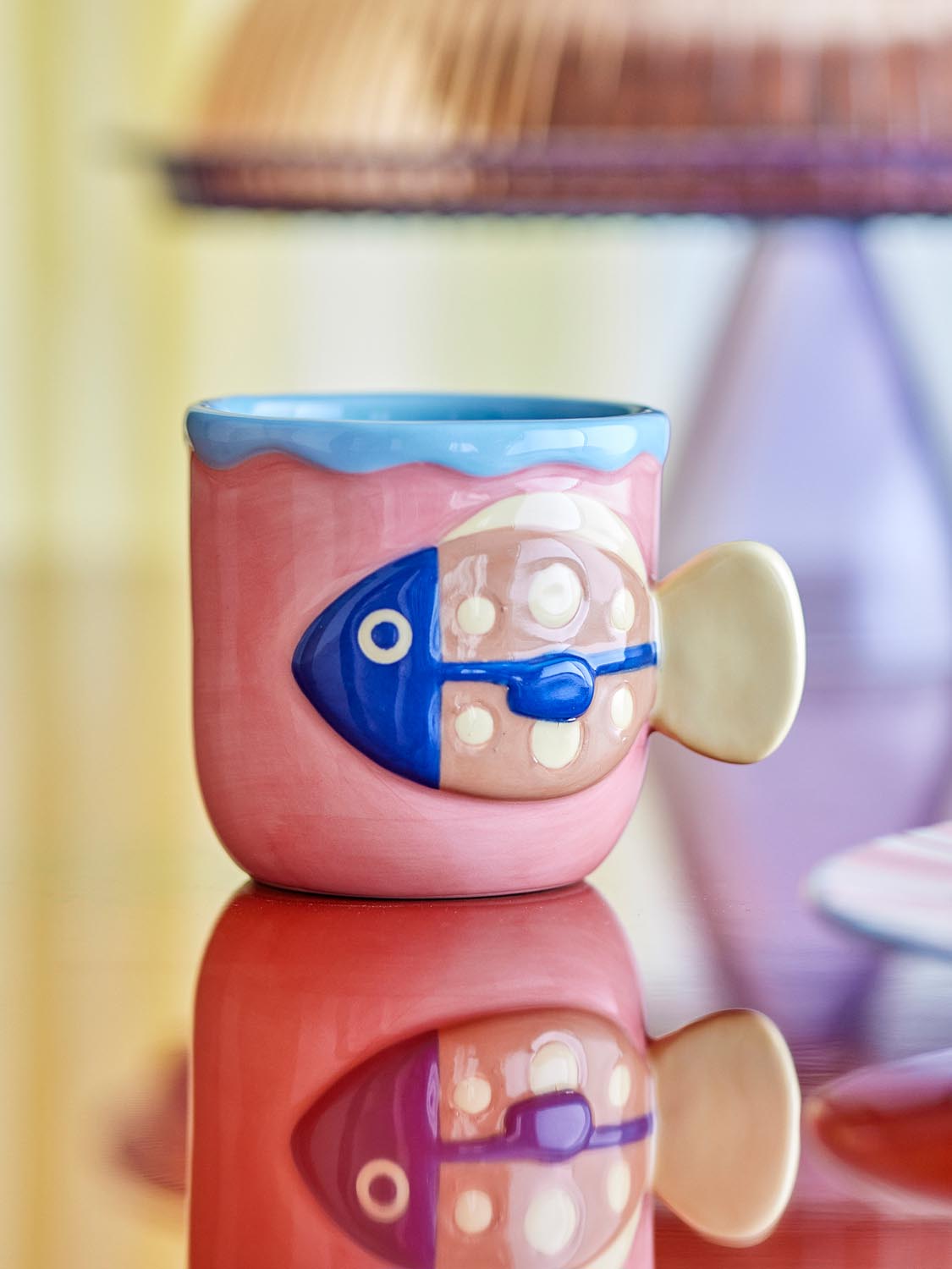 Willy Tasse, Bunt, Steingut in Multi präsentiert im Onlineshop von KAQTU Design AG. Tasse ist von Bloomingville