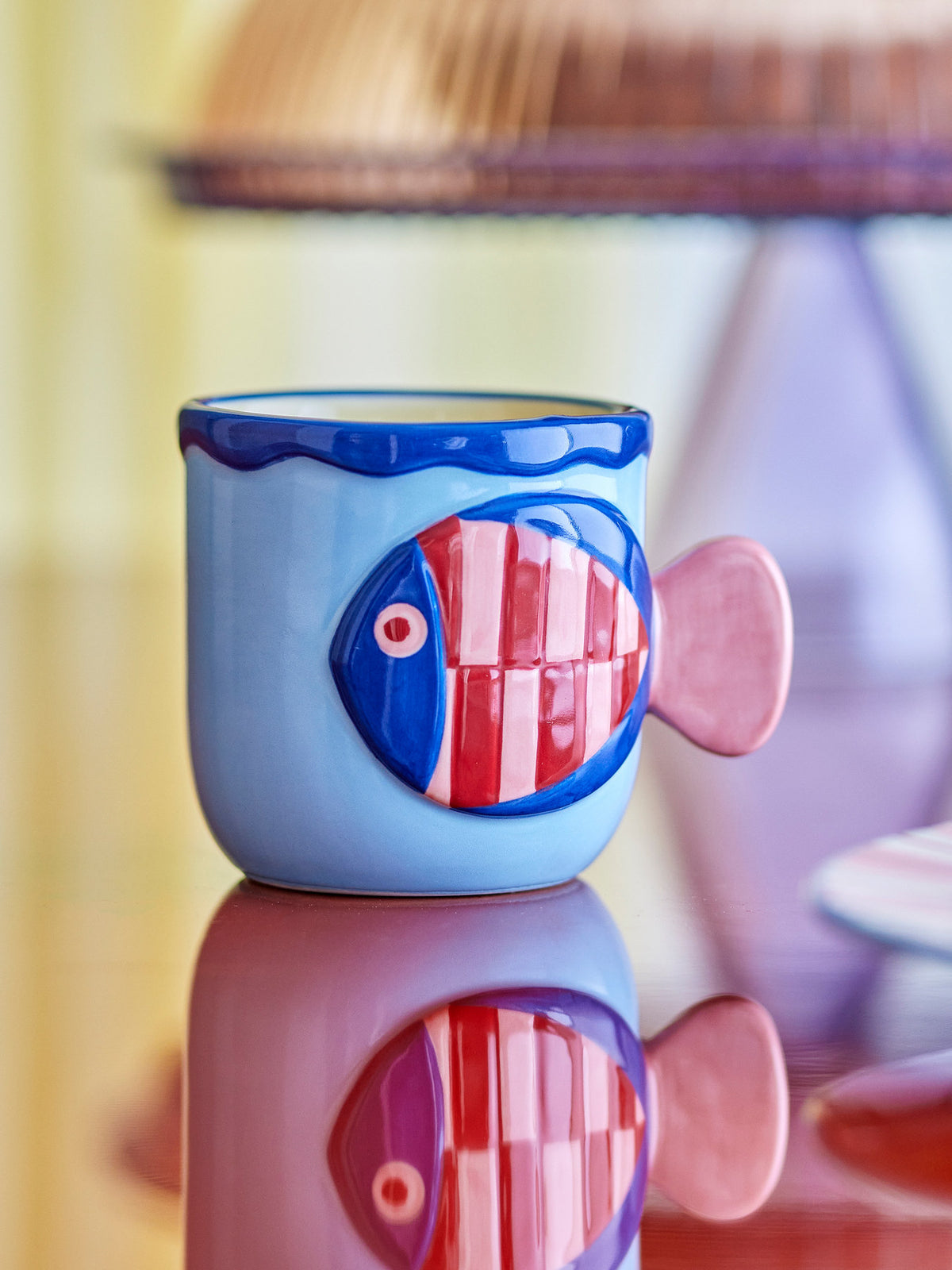 Willy Tasse, Bunt, Steingut in Multi präsentiert im Onlineshop von KAQTU Design AG. Tasse ist von Bloomingville