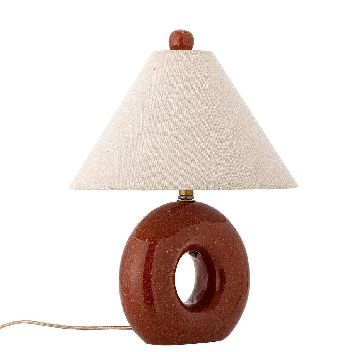 Panja Tischlampe, Rot, Steingut in Red präsentiert im Onlineshop von KAQTU Design AG. Tischleuchte ist von Bloomingville