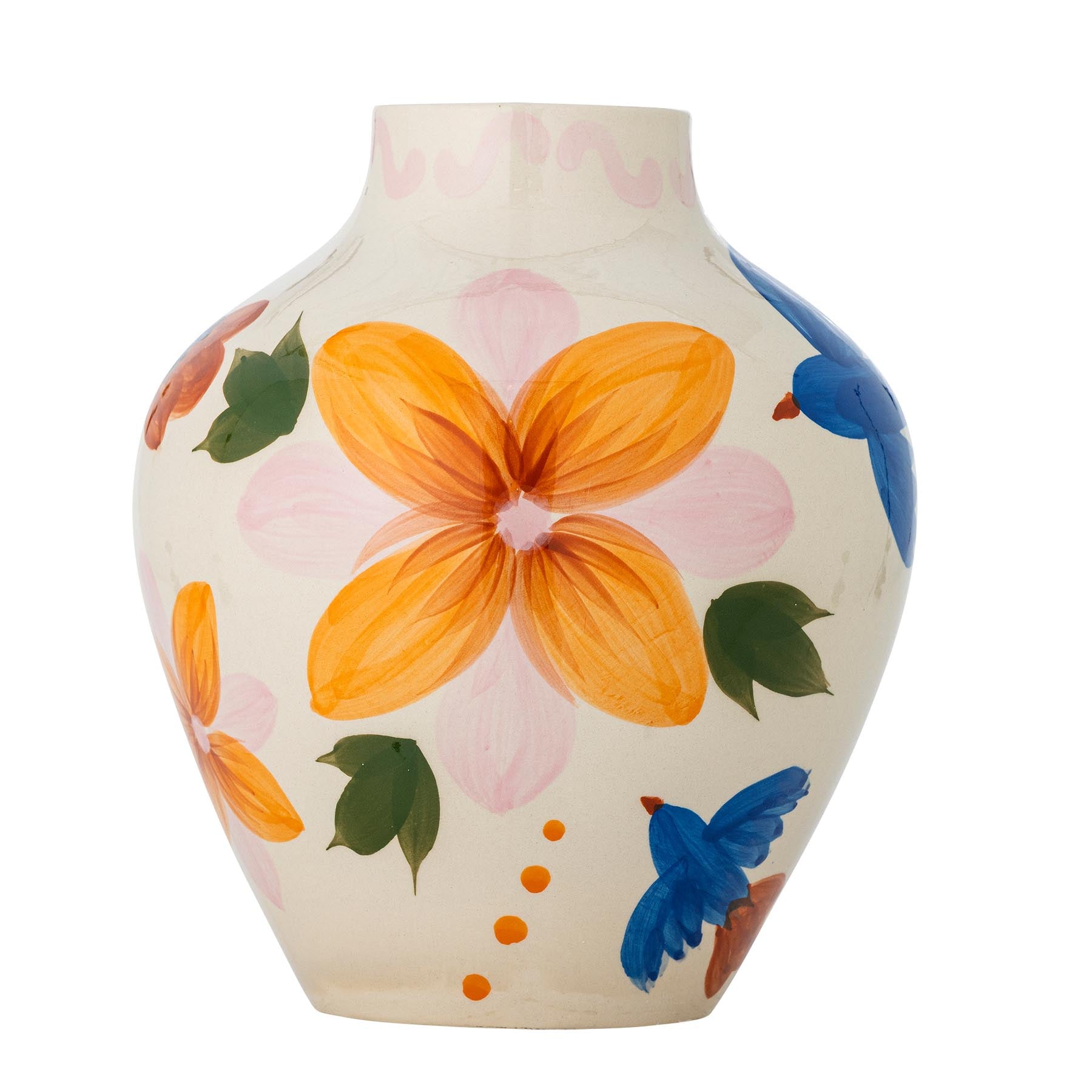 Maricala Vase, Bunt, Steingut in Multi präsentiert im Onlineshop von KAQTU Design AG. Vase ist von Bloomingville