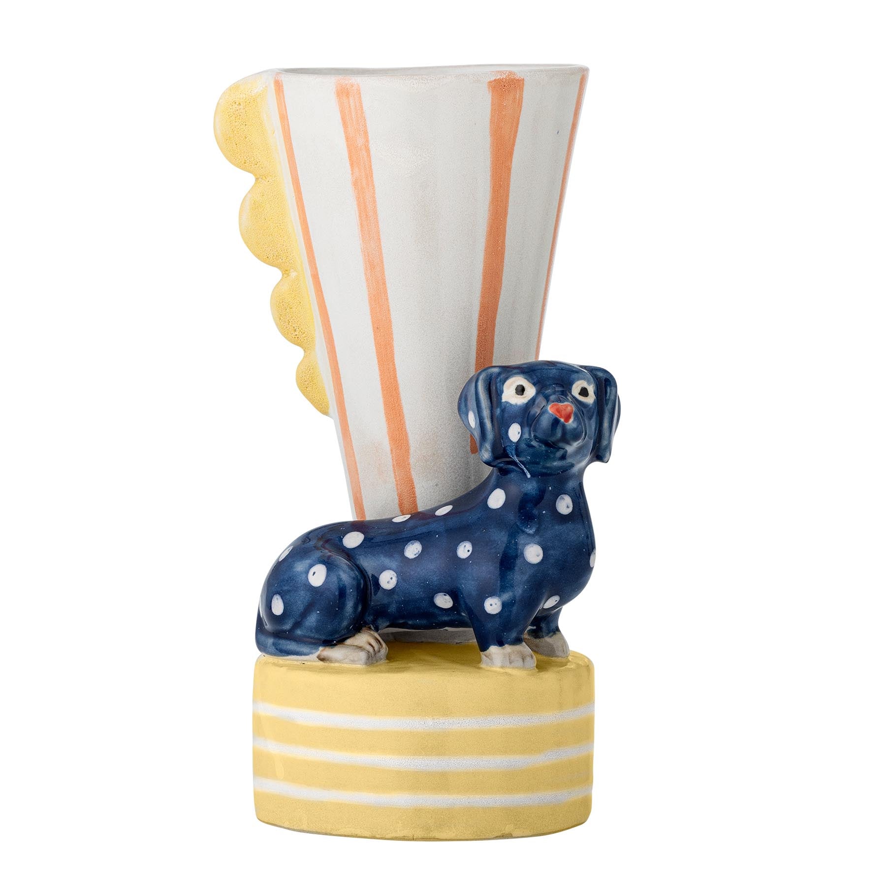 Dachsy Vase, Bunt, Steingut in Multi präsentiert im Onlineshop von KAQTU Design AG. Vase ist von Bloomingville