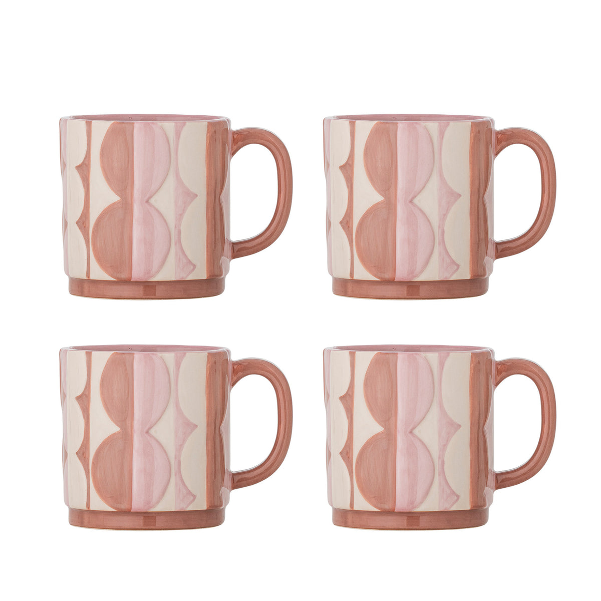 Saul Becher, Rose, Steingut in Rose präsentiert im Onlineshop von KAQTU Design AG. Tasse ist von Bloomingville