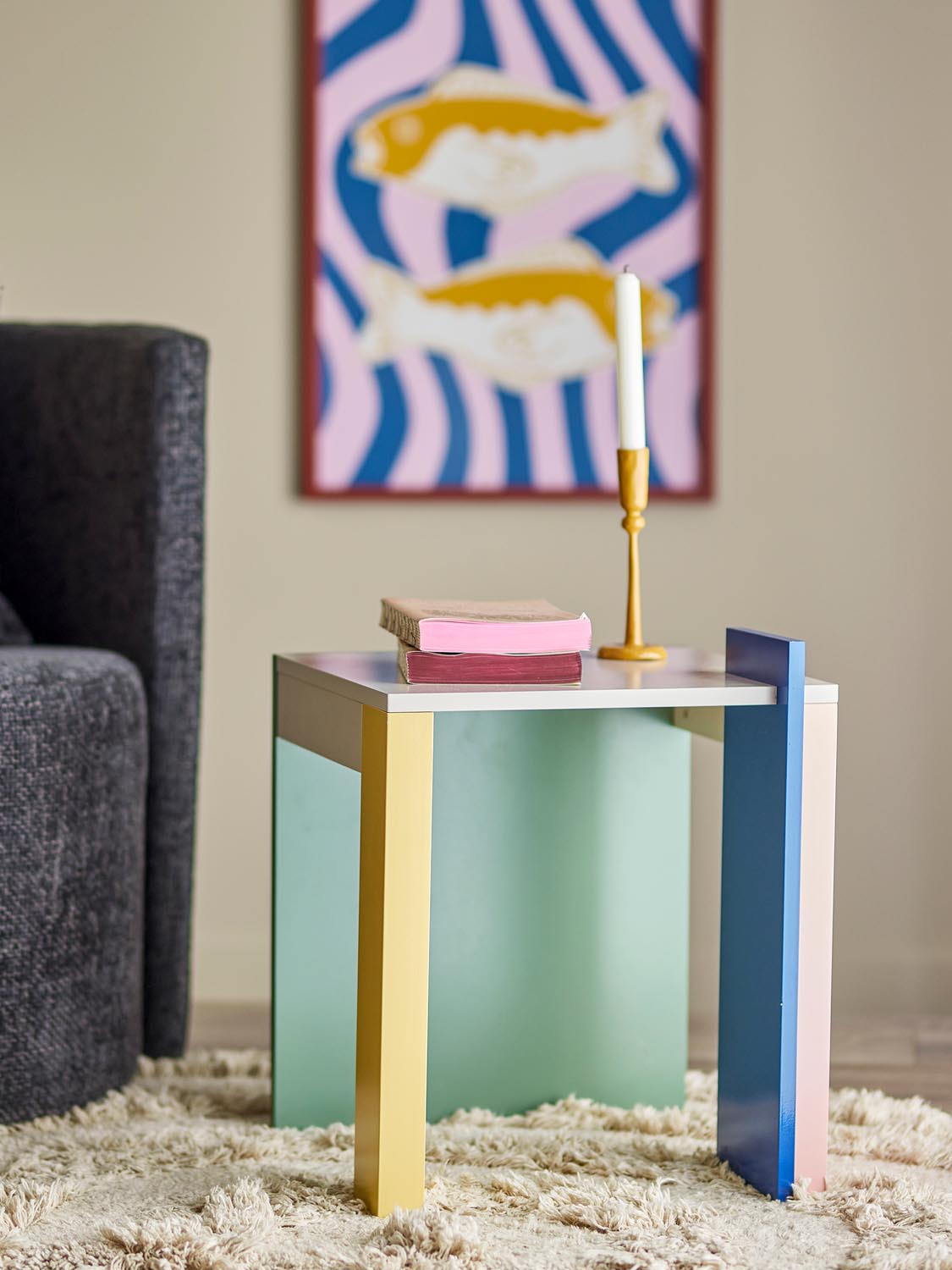 Banjo Beistelltisch, Bunt, FSC®100%, MDF in Multi präsentiert im Onlineshop von KAQTU Design AG. Standregal ist von Bloomingville