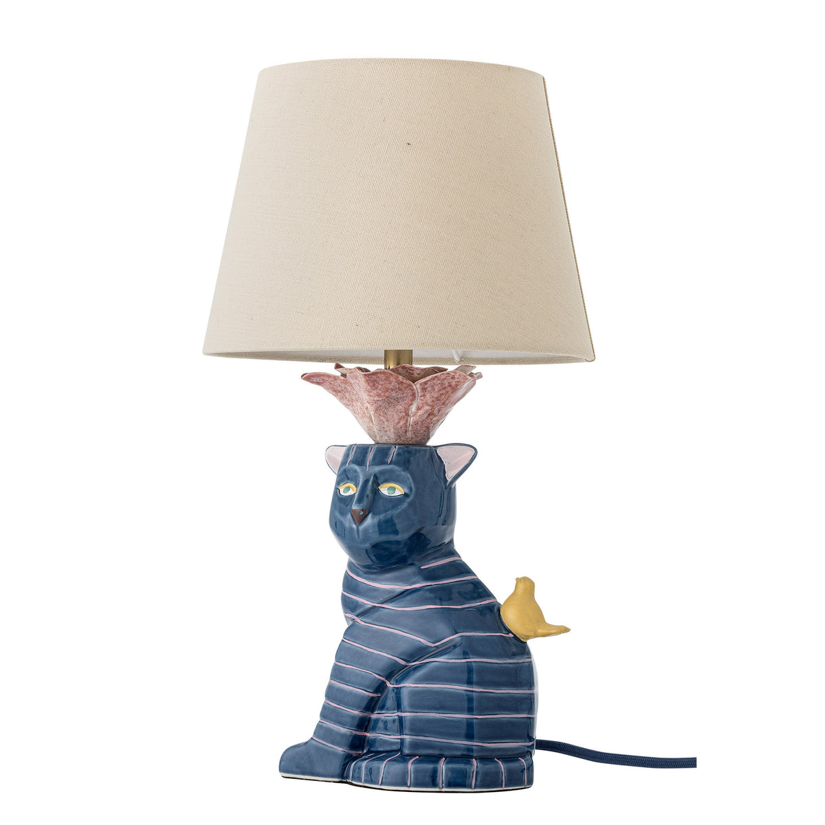 Eri Tischlampe, Blau, Steingut in Blue präsentiert im Onlineshop von KAQTU Design AG. Tischleuchte ist von Bloomingville