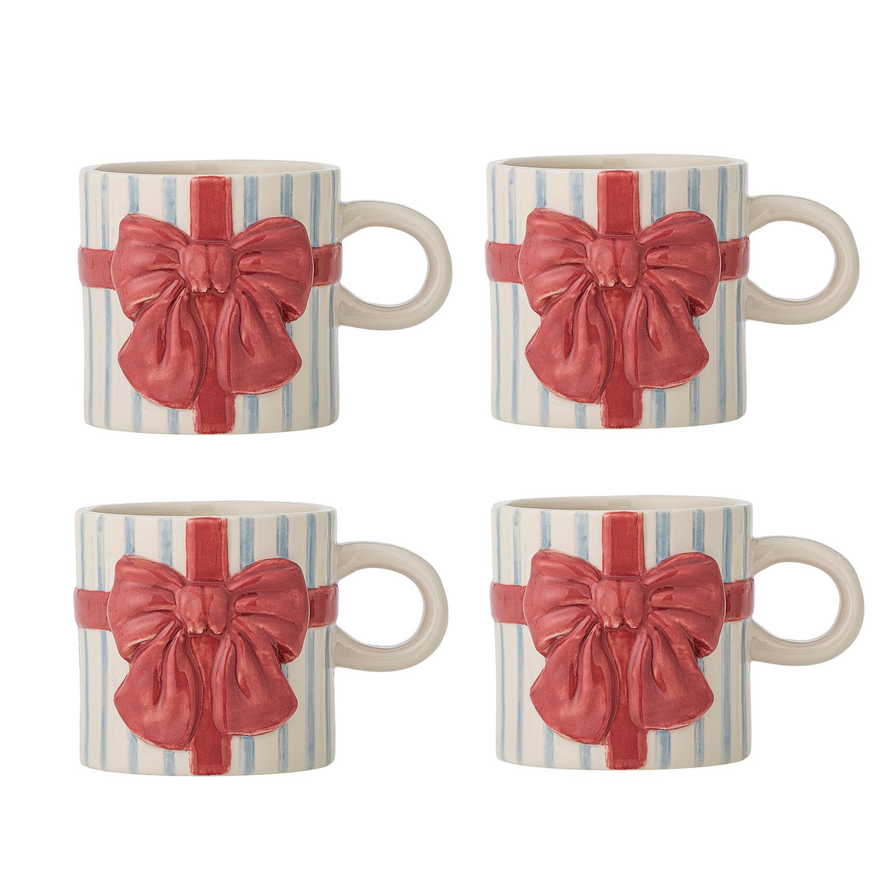 Bowie Becher, Blau, Steingut in Blue präsentiert im Onlineshop von KAQTU Design AG. Tasse ist von Bloomingville