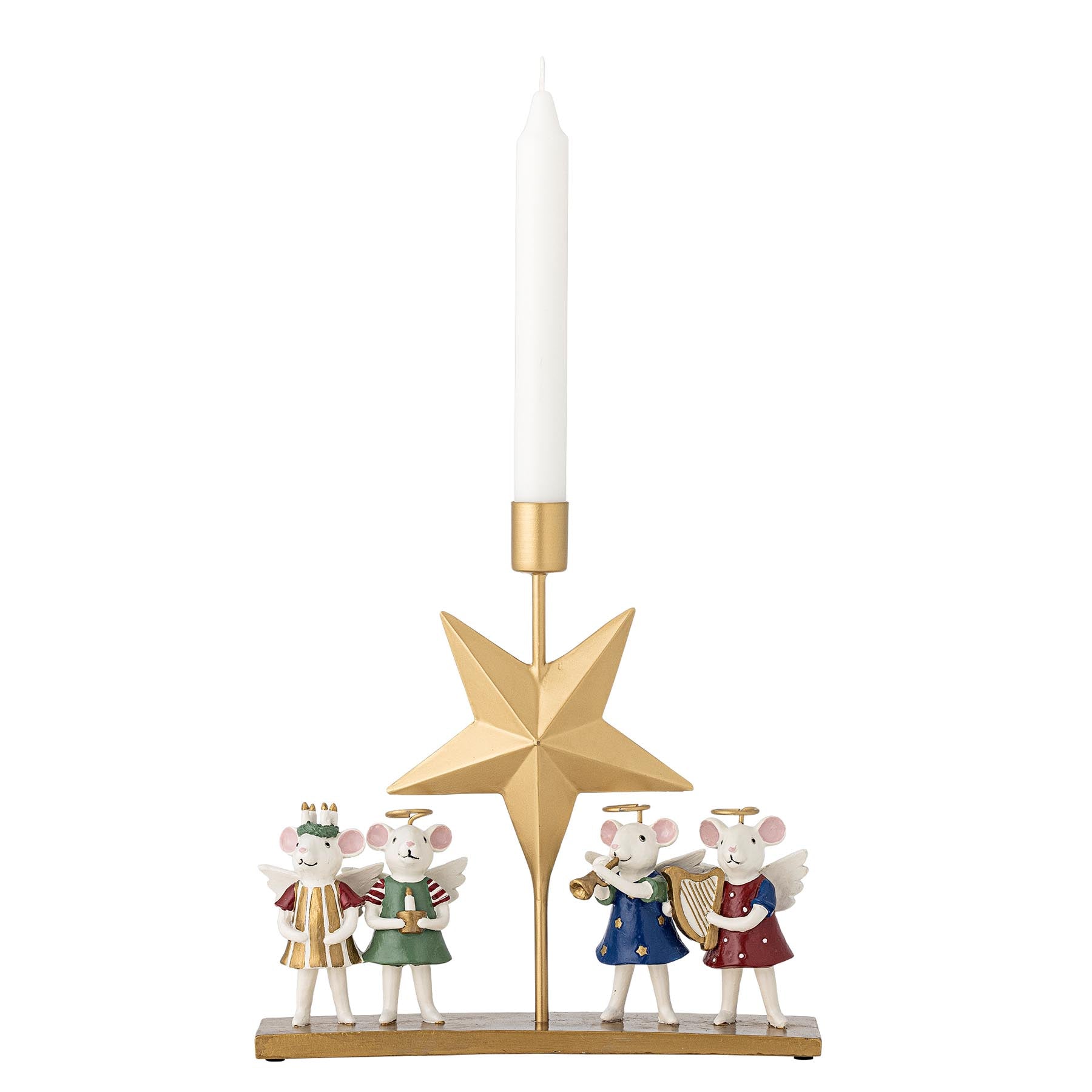 Peo Kerzenhalter, Bunt, Polyresin in Multi präsentiert im Onlineshop von KAQTU Design AG. Kerzenständer ist von Bloomingville