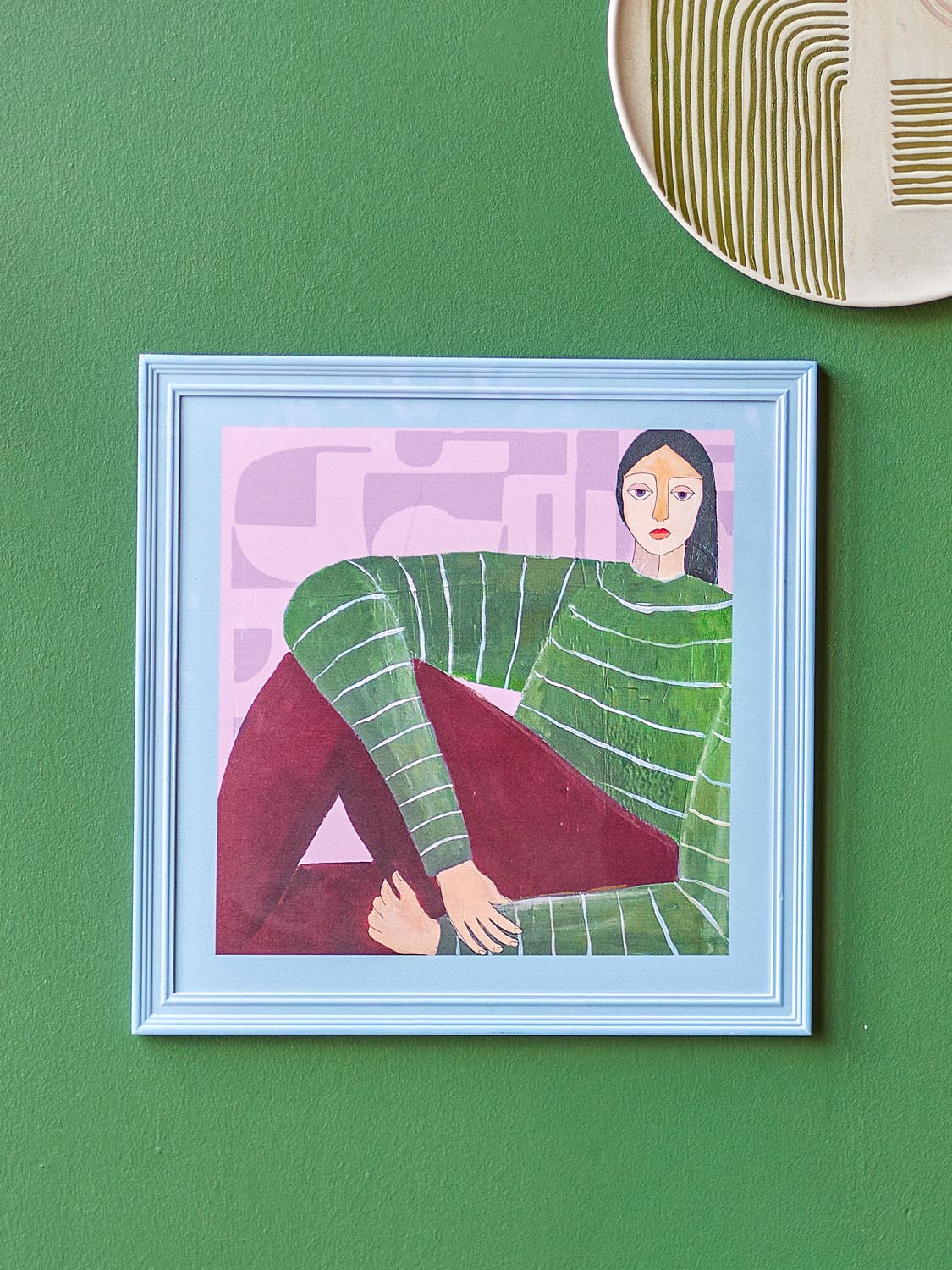 Zoy Illustration mit Rahmen, Bunt, Tannenholz in Multi präsentiert im Onlineshop von KAQTU Design AG. Bild ist von Bloomingville