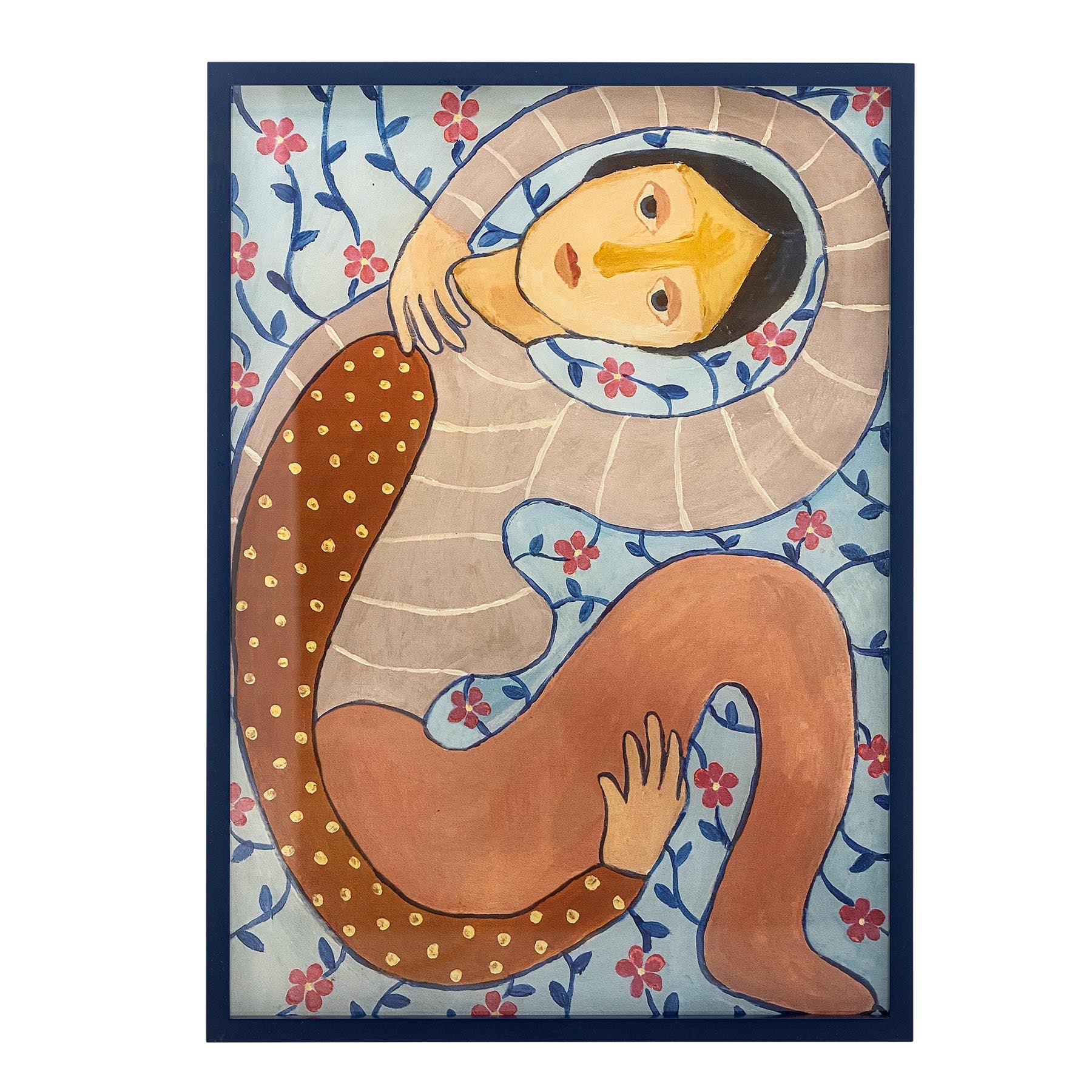 Floriesta Illustration mit Rahmen, Bunt, Tannenholz in Multi präsentiert im Onlineshop von KAQTU Design AG. Bild ist von Bloomingville
