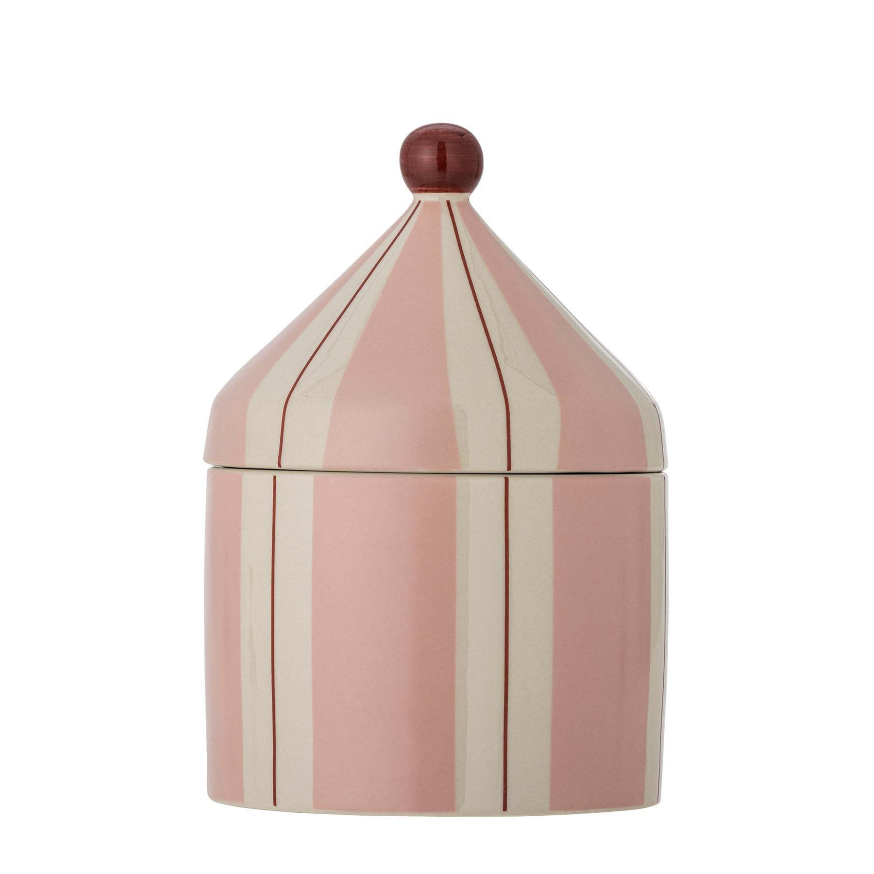 Cimmi Gefäß mit Deckel, Rose, Steingut in Rose präsentiert im Onlineshop von KAQTU Design AG. Kanne ist von Bloomingville Mini