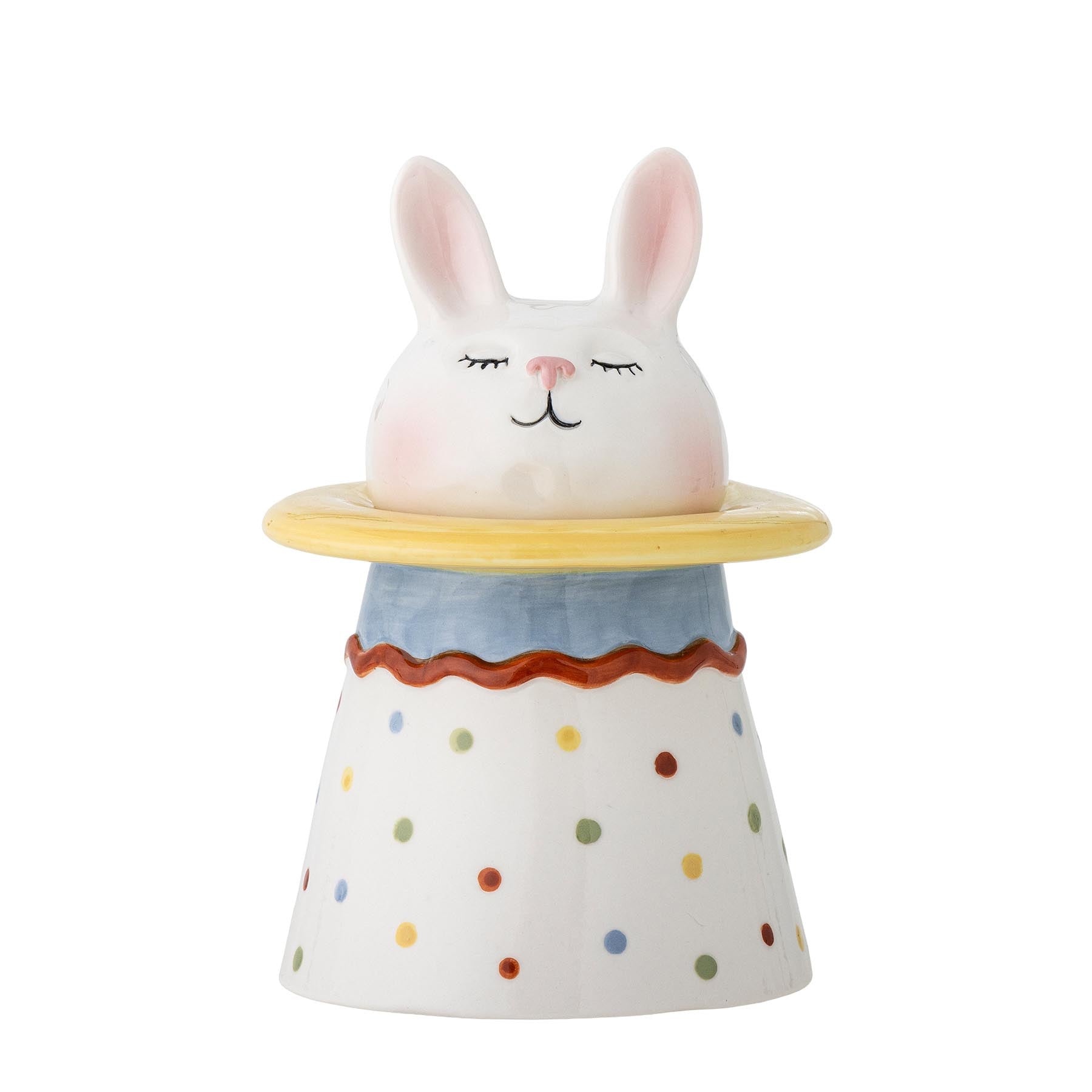 Villja Gefäß mit Deckel, Bunt, Steingut in Multi präsentiert im Onlineshop von KAQTU Design AG. Kanne ist von Bloomingville Mini