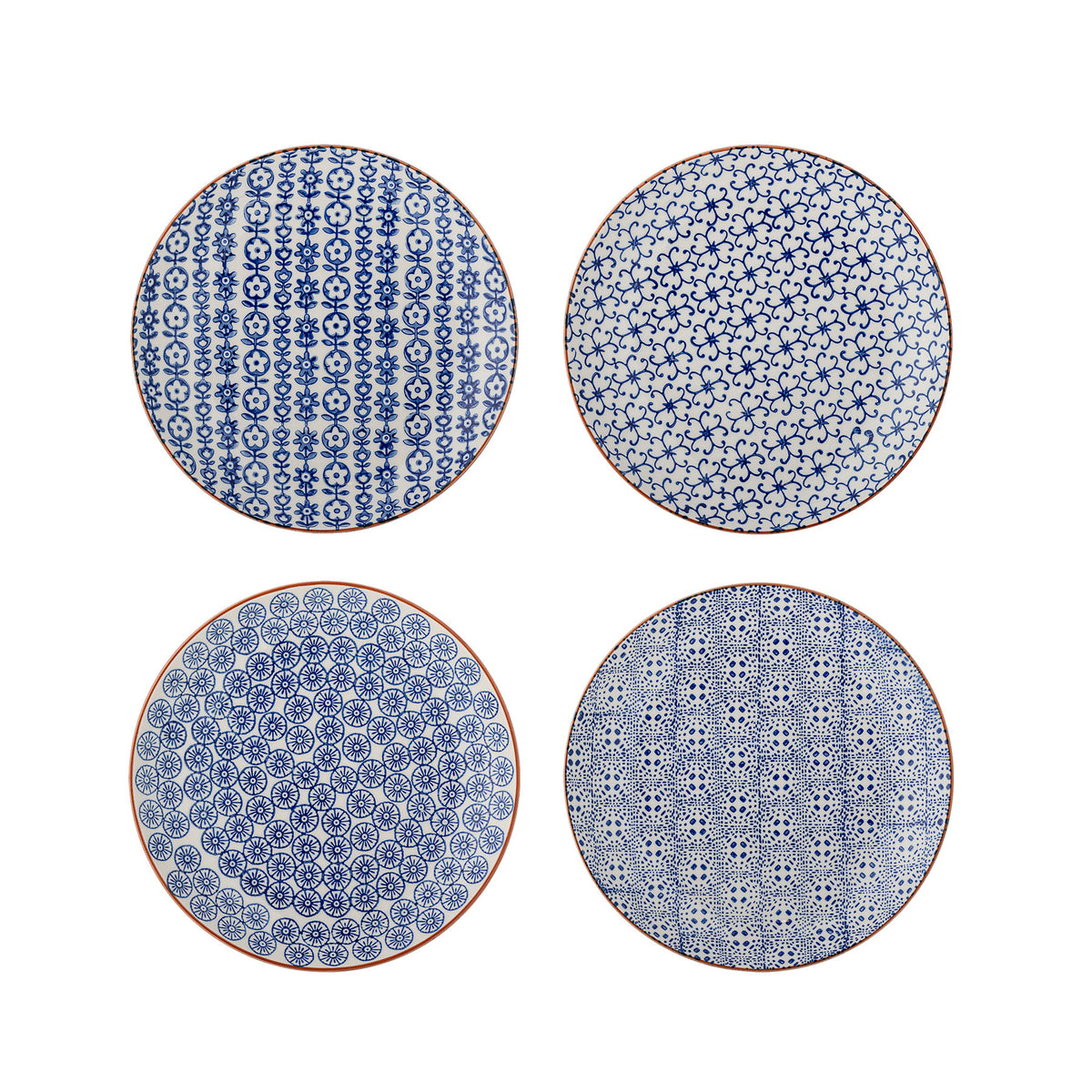 Karine Teller, Blau, Steingut in Blue präsentiert im Onlineshop von KAQTU Design AG. Teller ist von Bloomingville