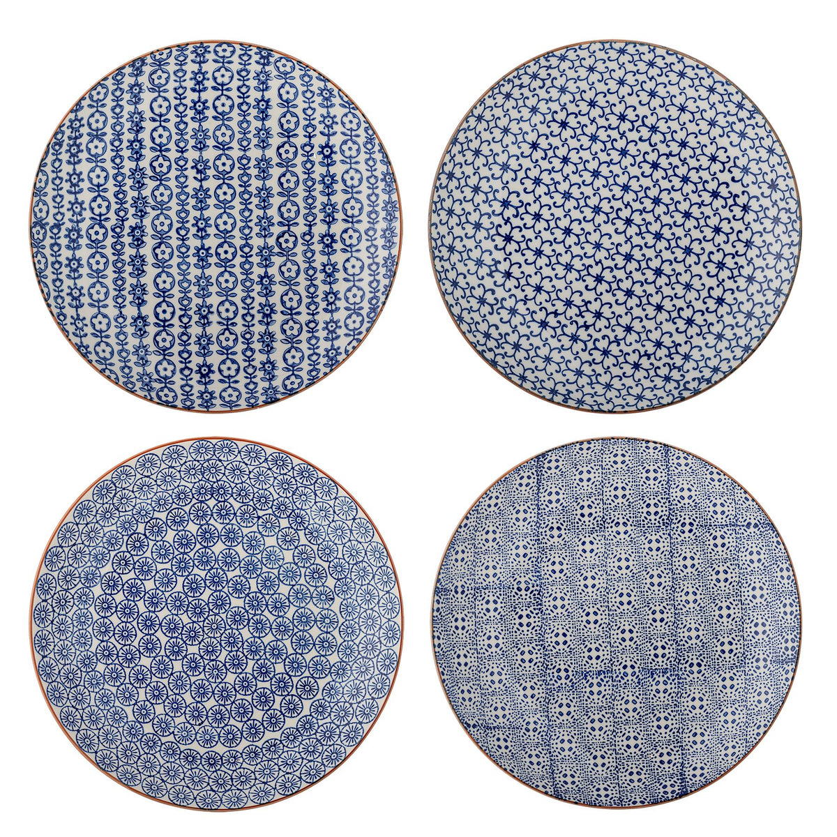 Karine Teller, Blau, Steingut in Blue präsentiert im Onlineshop von KAQTU Design AG. Teller ist von Bloomingville