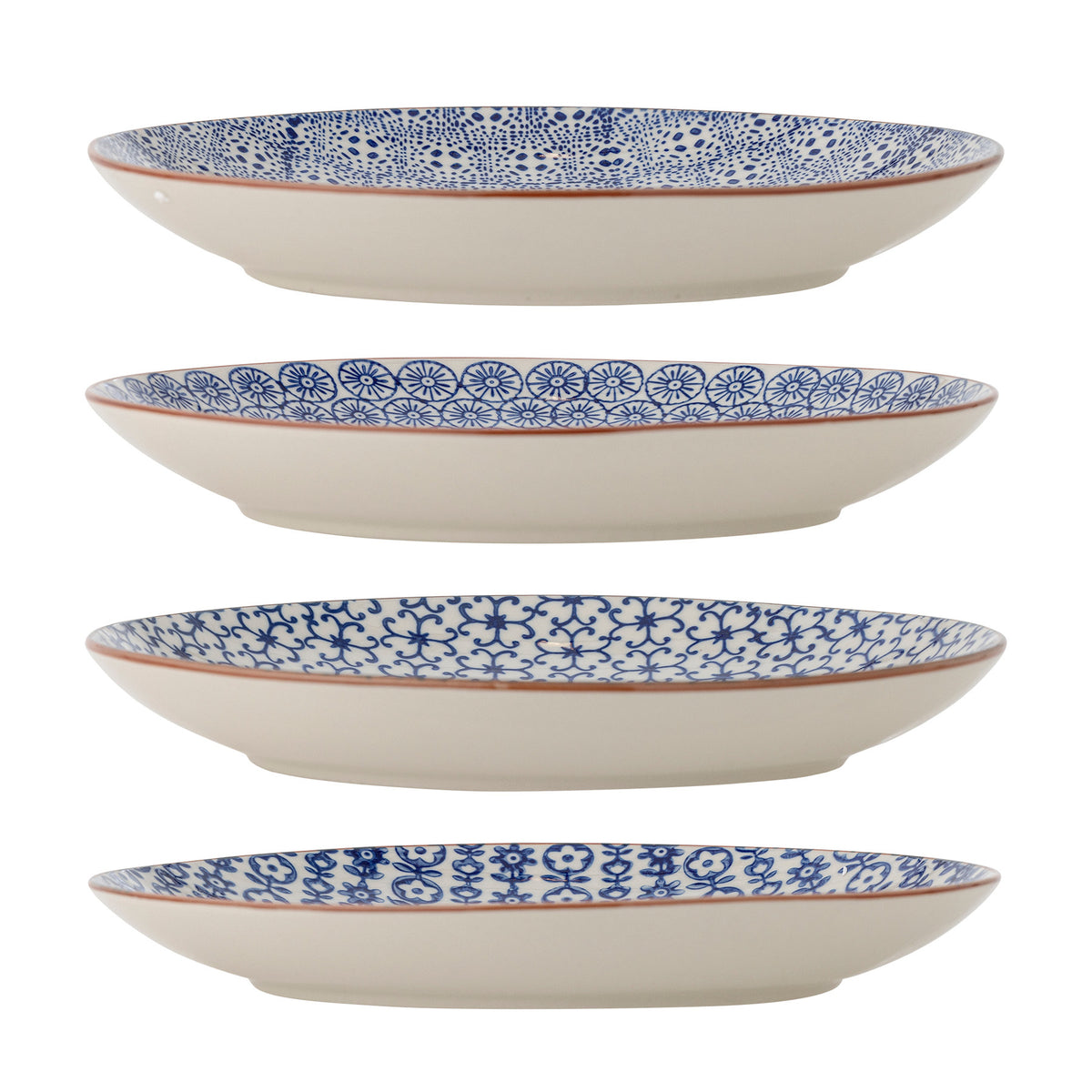 Karine Teller, Blau, Steingut in Blue präsentiert im Onlineshop von KAQTU Design AG. Teller ist von Bloomingville