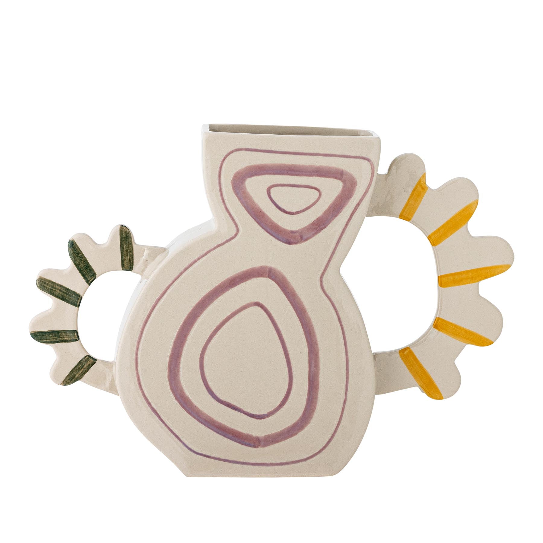 Samila Vase, Bunt, Steingut in Multi präsentiert im Onlineshop von KAQTU Design AG. Vase ist von Bloomingville