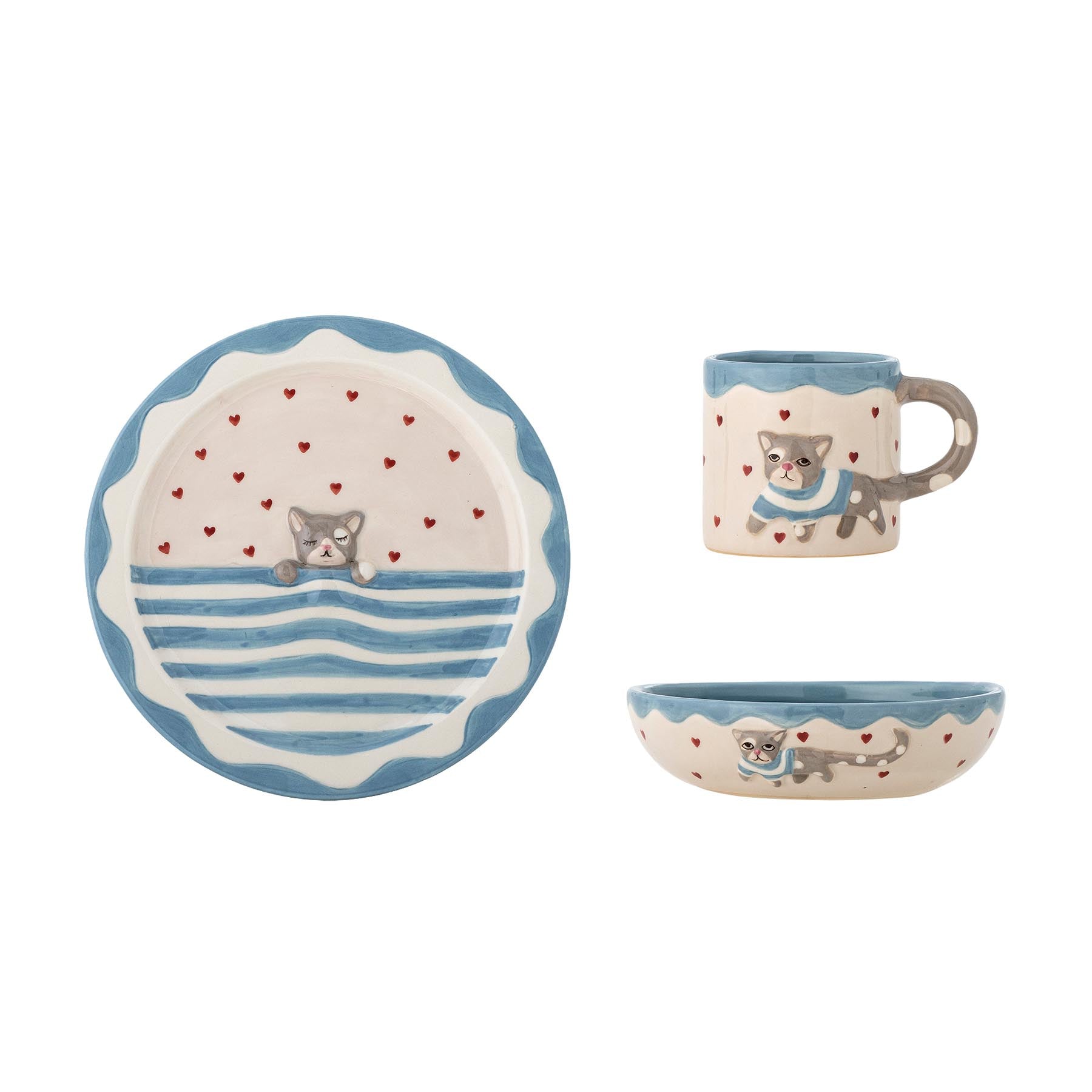Mille Geschirr-Set, Bunt, Steingut in Multi präsentiert im Onlineshop von KAQTU Design AG. Geschirr ist von Bloomingville Mini