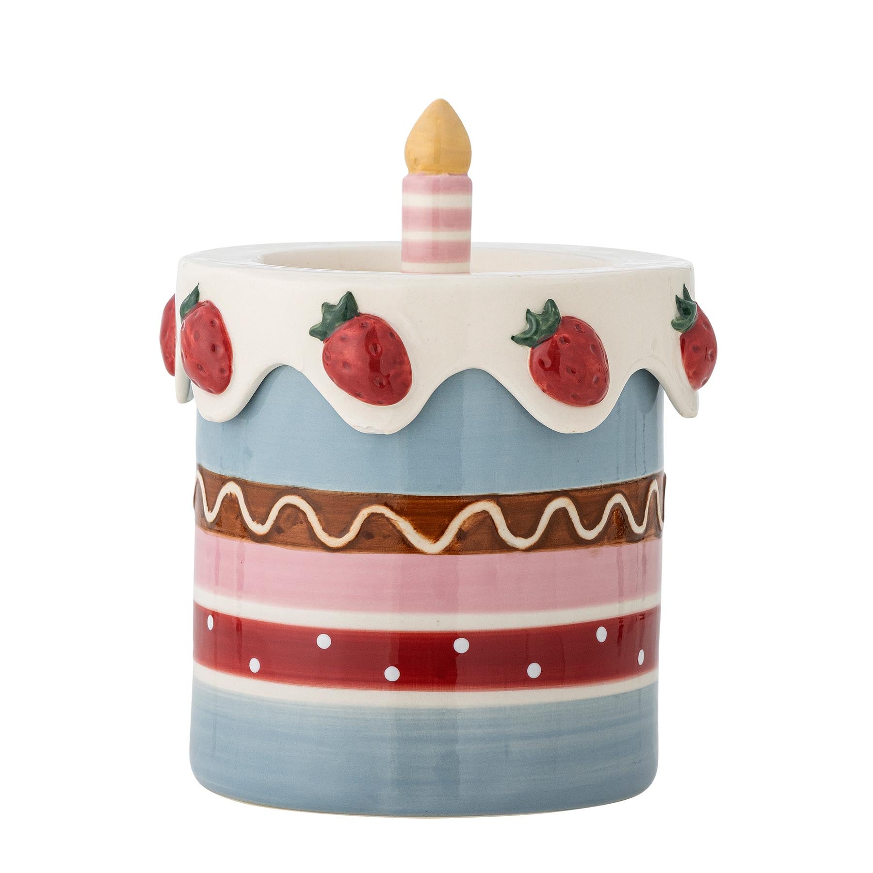 Milkya Gefäß mit Deckel, Bunt, Steingut in Multi präsentiert im Onlineshop von KAQTU Design AG. Kanne ist von Bloomingville Mini