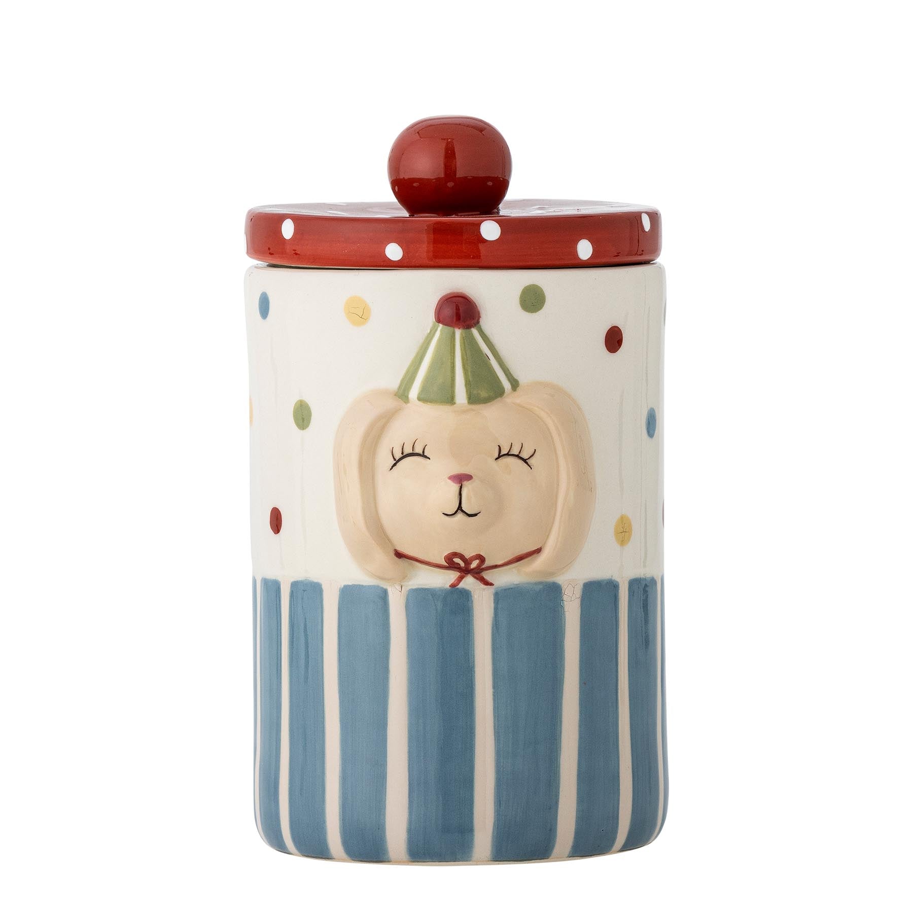 Party Gefäß mit Deckel, Bunt, Steingut in Multi präsentiert im Onlineshop von KAQTU Design AG. Kanne ist von Bloomingville Mini