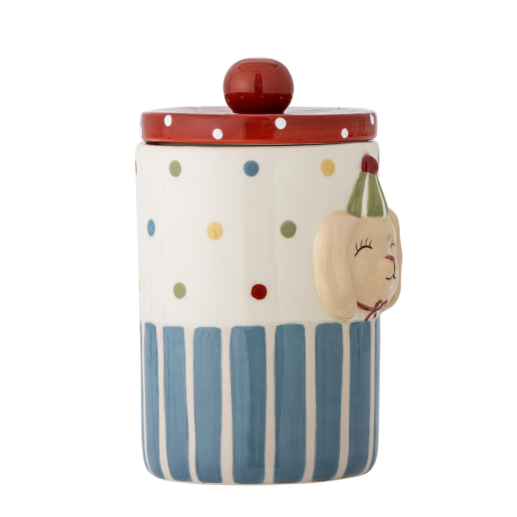 Party Gefäß mit Deckel, Bunt, Steingut in Multi präsentiert im Onlineshop von KAQTU Design AG. Kanne ist von Bloomingville Mini