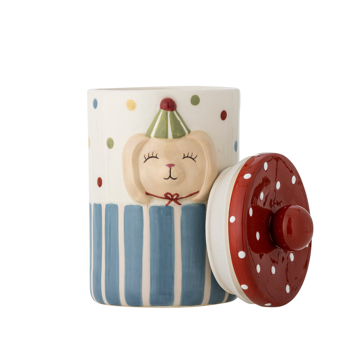 Party Gefäss mit Deckel, Bunt, Steingut in Multi präsentiert im Onlineshop von KAQTU Design AG. Kanne ist von Bloomingville Mini