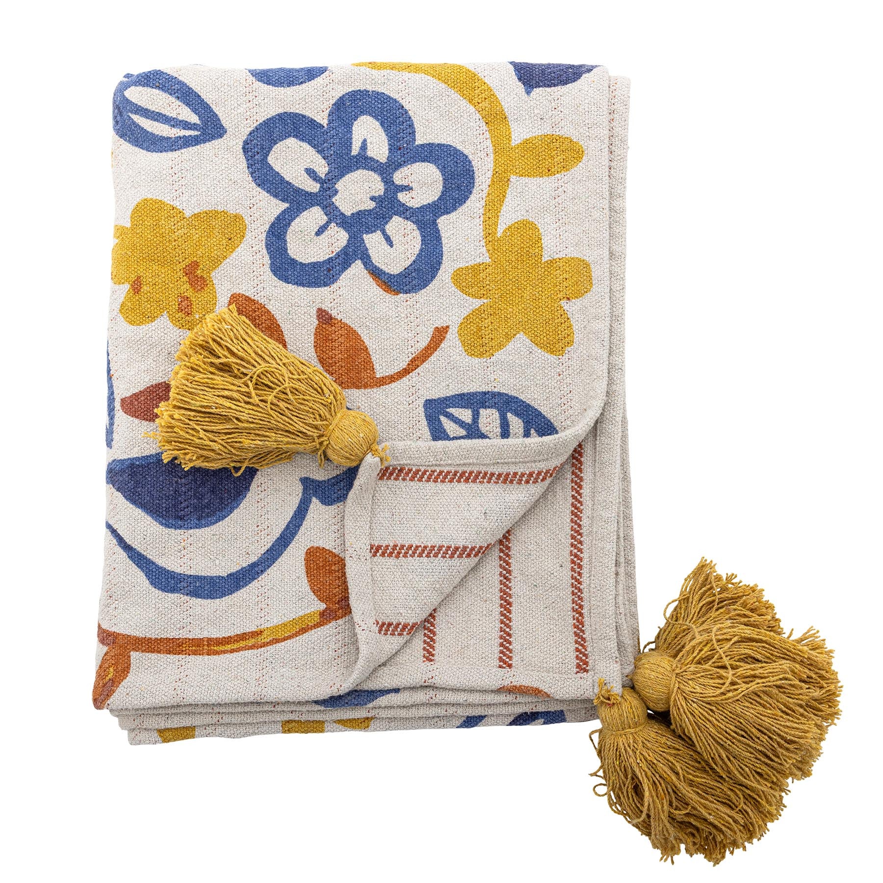 Figuria Decke, Bunt, Recycelte Baumwolle in Multi präsentiert im Onlineshop von KAQTU Design AG. Bettüberwurf ist von Bloomingville