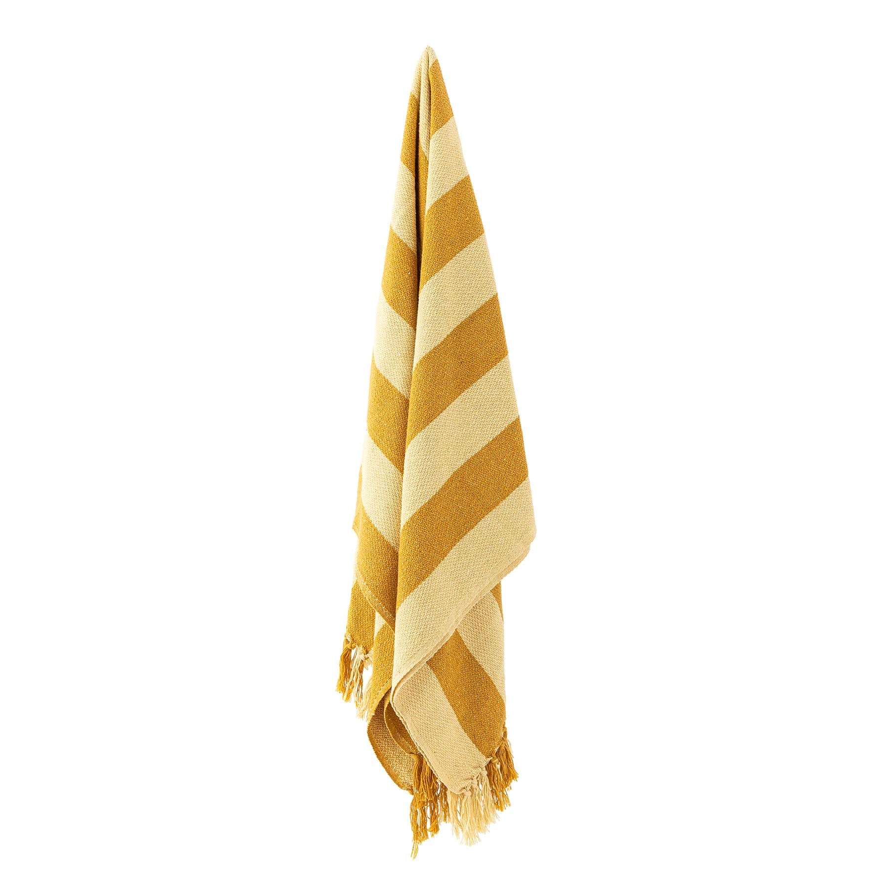 Frello Decke, Gelb, Recycelte Baumwolle in Yellow präsentiert im Onlineshop von KAQTU Design AG. Bettüberwurf ist von Bloomingville