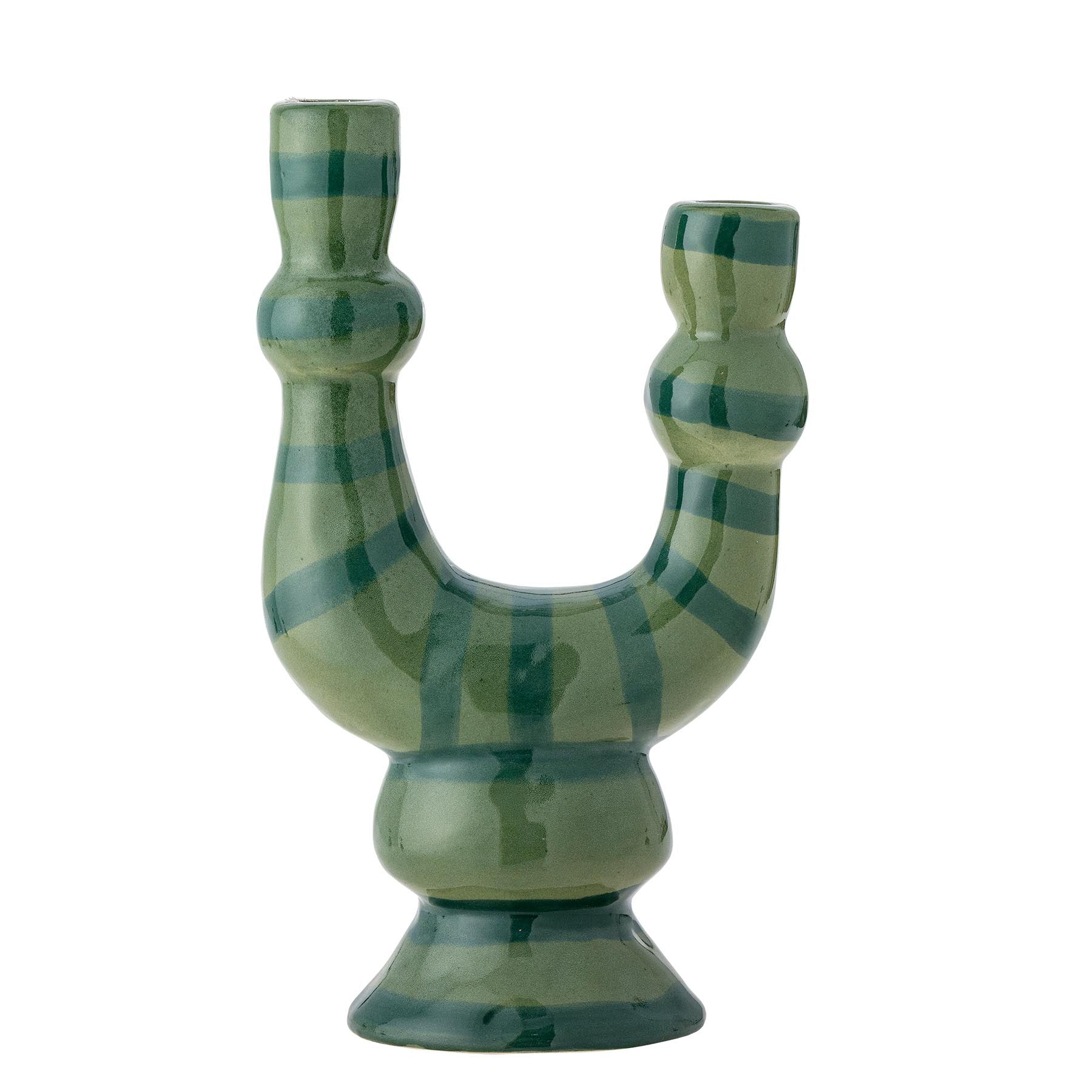 Salandy Kerzenhalter, Grün, Steingut in Green präsentiert im Onlineshop von KAQTU Design AG. Kerzenständer ist von Bloomingville